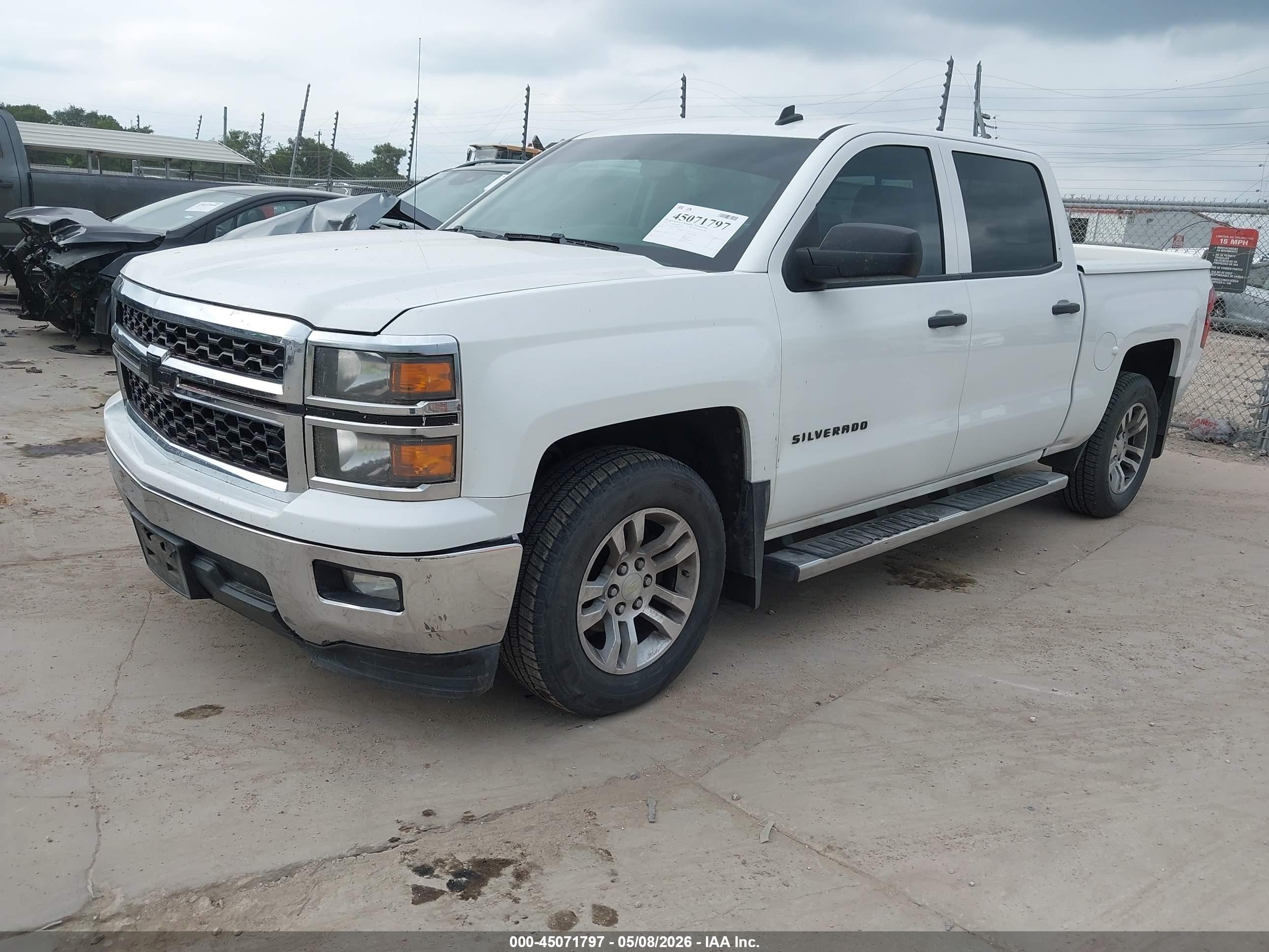 2014 Chevrolet Silverado 1500 1lt White vin: 3GCPCREC3EG484634