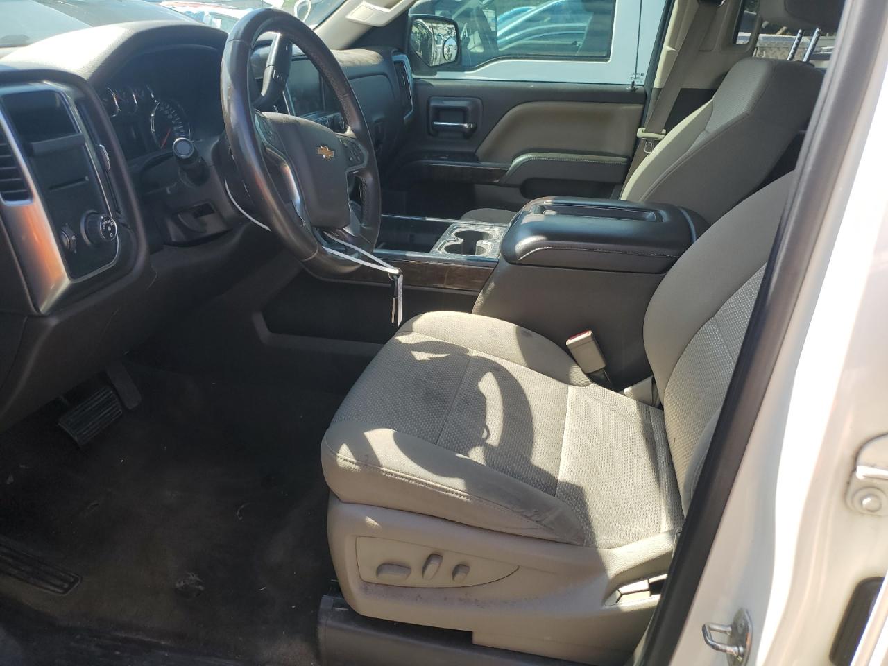 2014 Chevrolet Silverado C1500 Lt White vin: 3GCPCREC3EG556643 Damage: Left Front Seat, Torn, 1/2 To 1 Inch