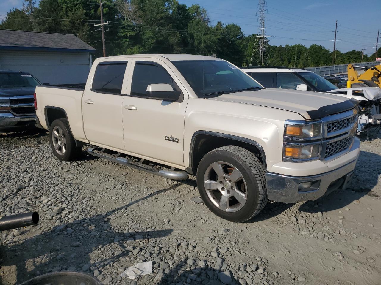 2014 Chevrolet Silverado C1500 Lt White vin: 3GCPCREC3EG556643 Damage: Right Front Fender, Dent(S) W/ Paint Dmg, 1 To 2 Inches