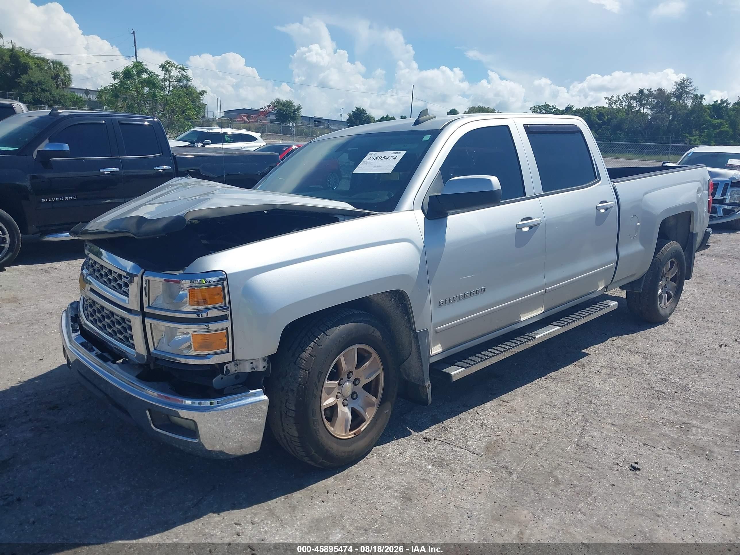 2015 Chevrolet Silverado 1500 Lt Silver vin: 3GCPCREC3FG173402