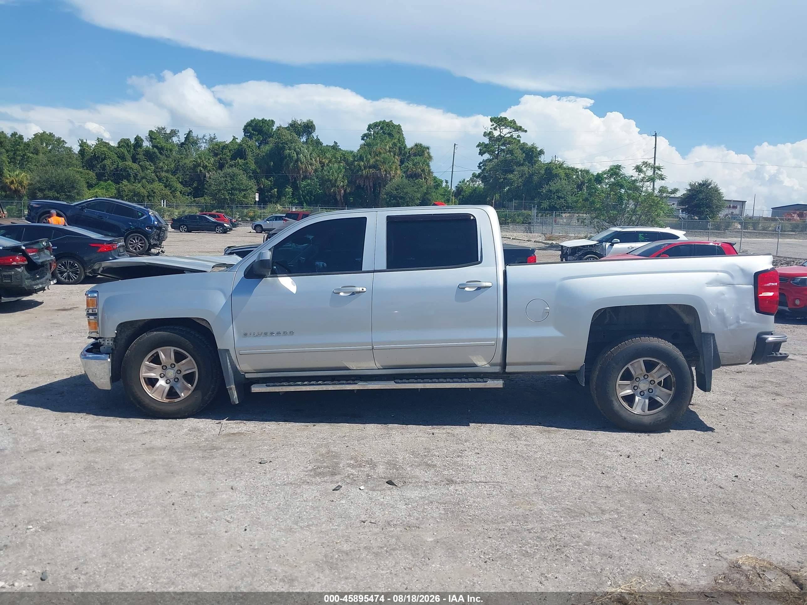 2015 Chevrolet Silverado 1500 Lt Silver vin: 3GCPCREC3FG173402