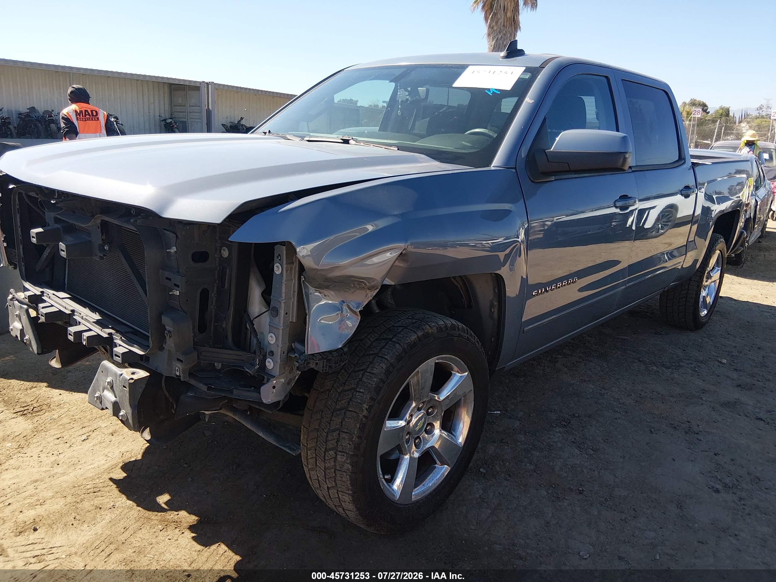 2015 Chevrolet Silverado C1500 Lt Gray vin: 3GCPCREC3FG313495