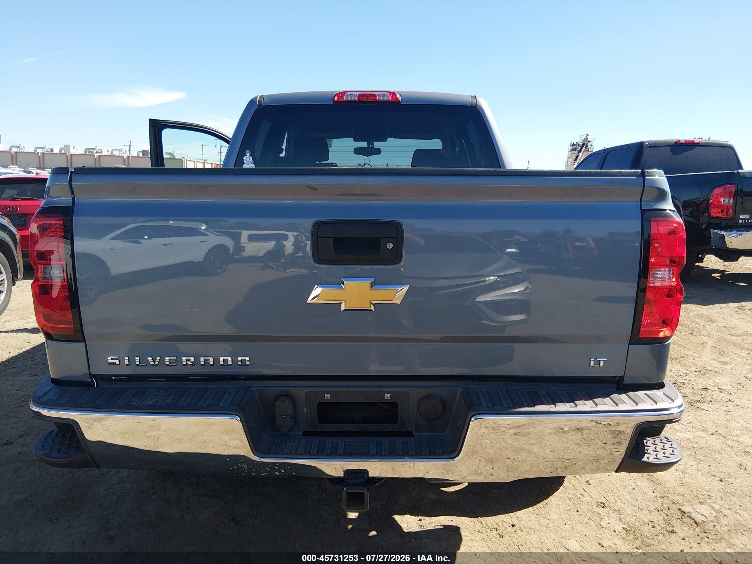 2015 Chevrolet Silverado C1500 Lt Gray vin: 3GCPCREC3FG313495
