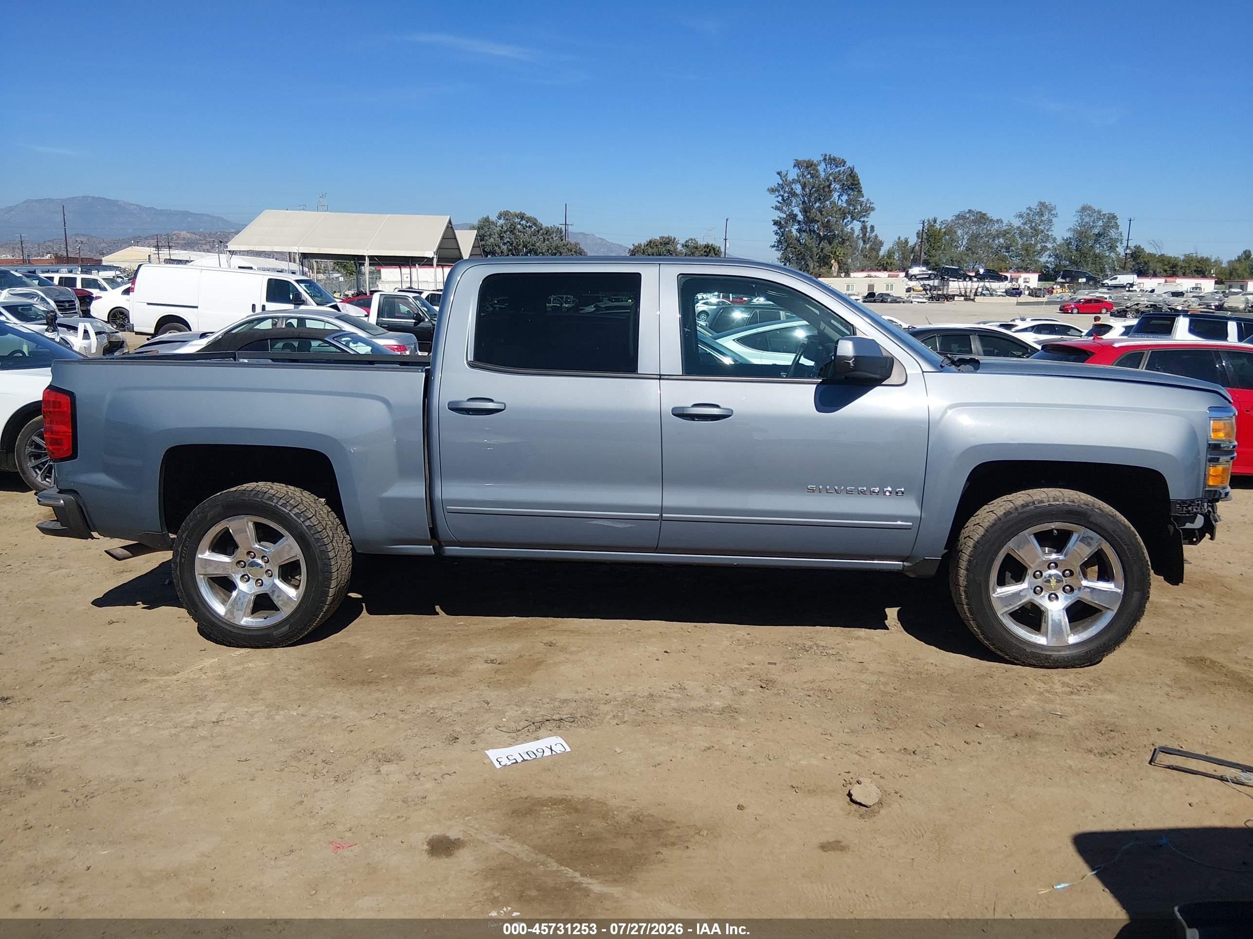2015 Chevrolet Silverado C1500 Lt Gray vin: 3GCPCREC3FG313495
