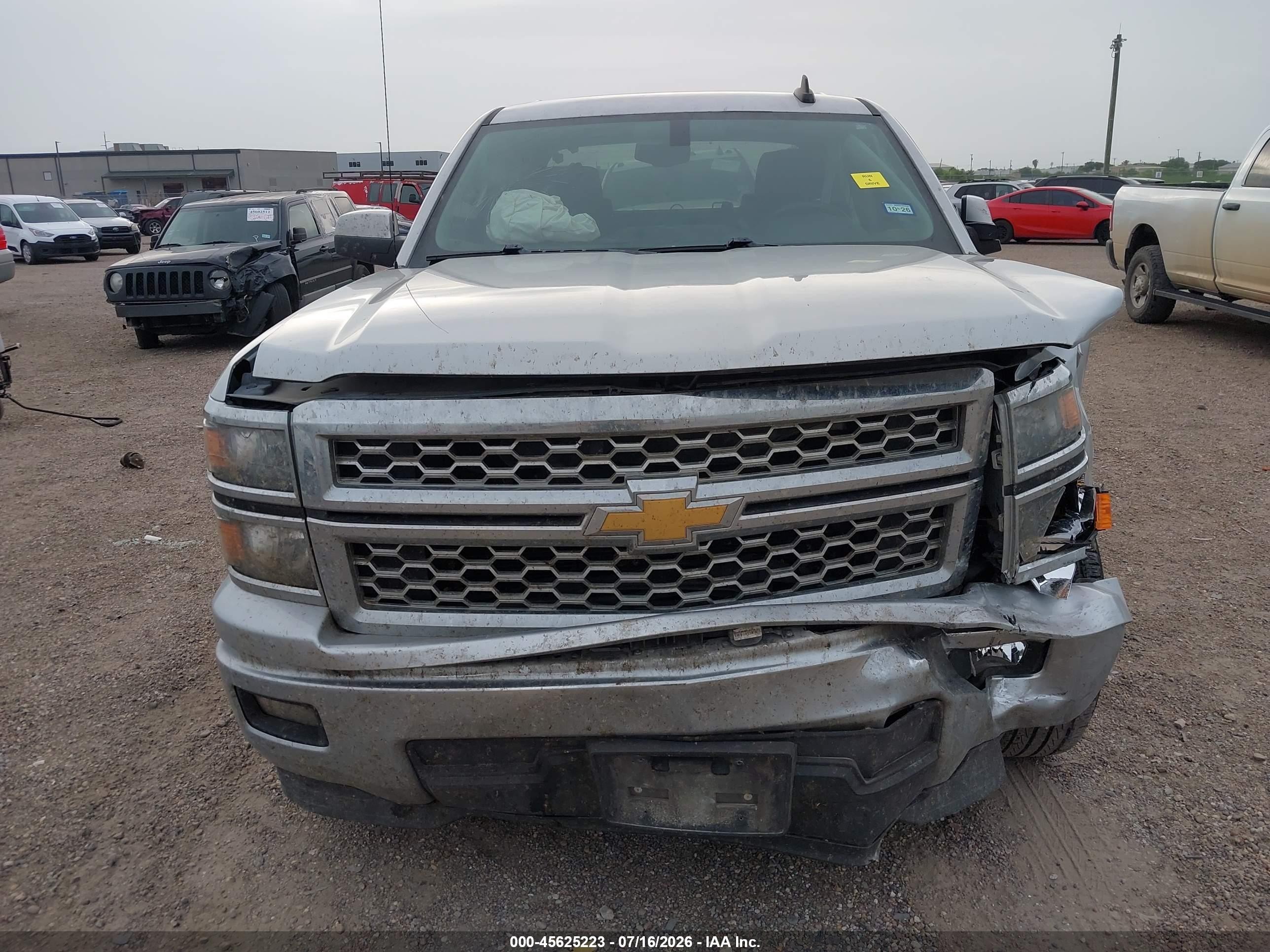 2015 Chevrolet Silverado 1500 Lt Silver vin: 3GCPCREC3FG314792