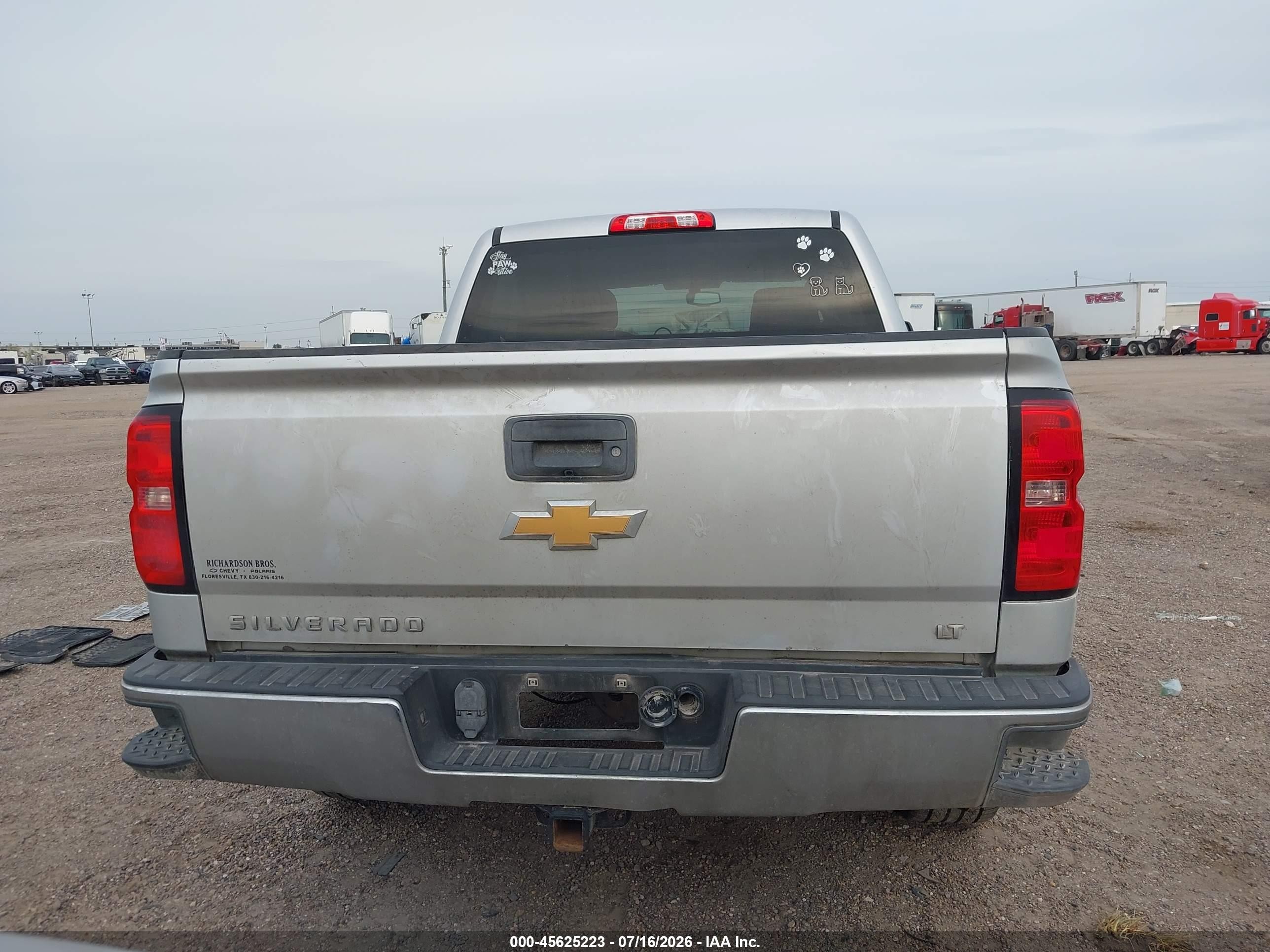 2015 Chevrolet Silverado 1500 Lt Silver vin: 3GCPCREC3FG314792
