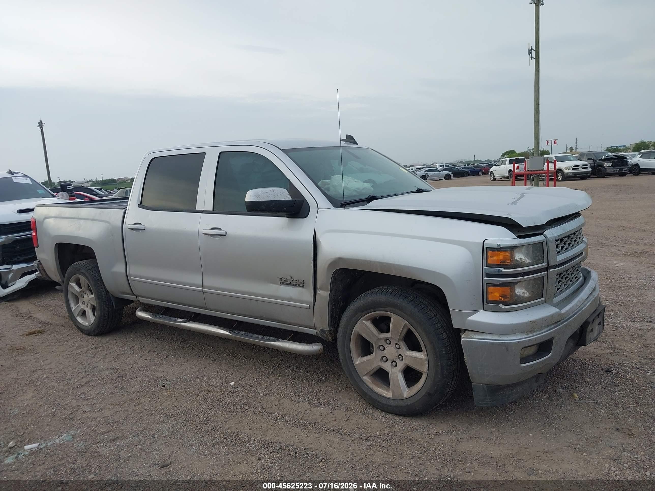 2015 Chevrolet Silverado 1500 Lt Silver vin: 3GCPCREC3FG314792