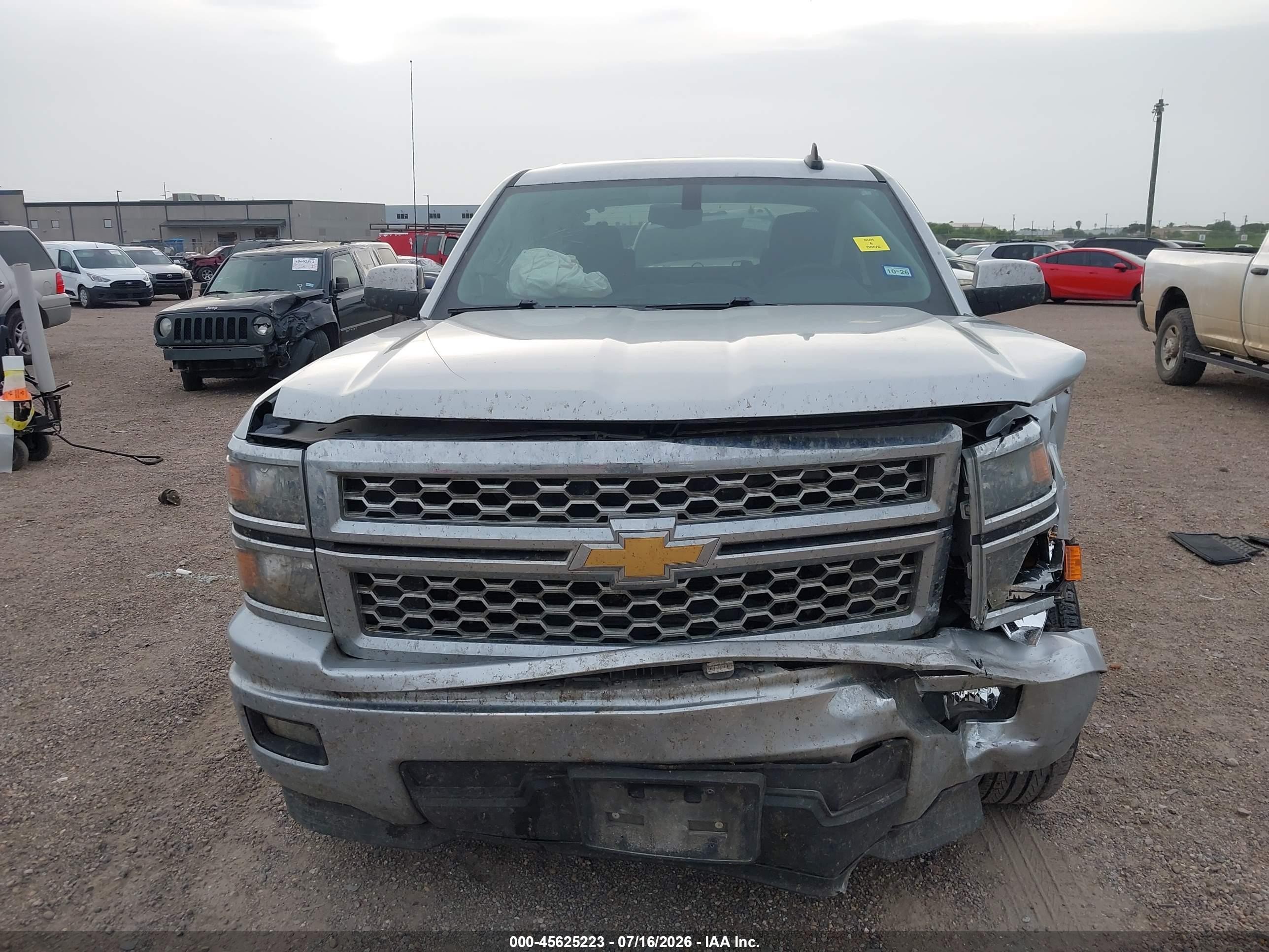 2015 Chevrolet Silverado 1500 Lt Silver vin: 3GCPCREC3FG314792