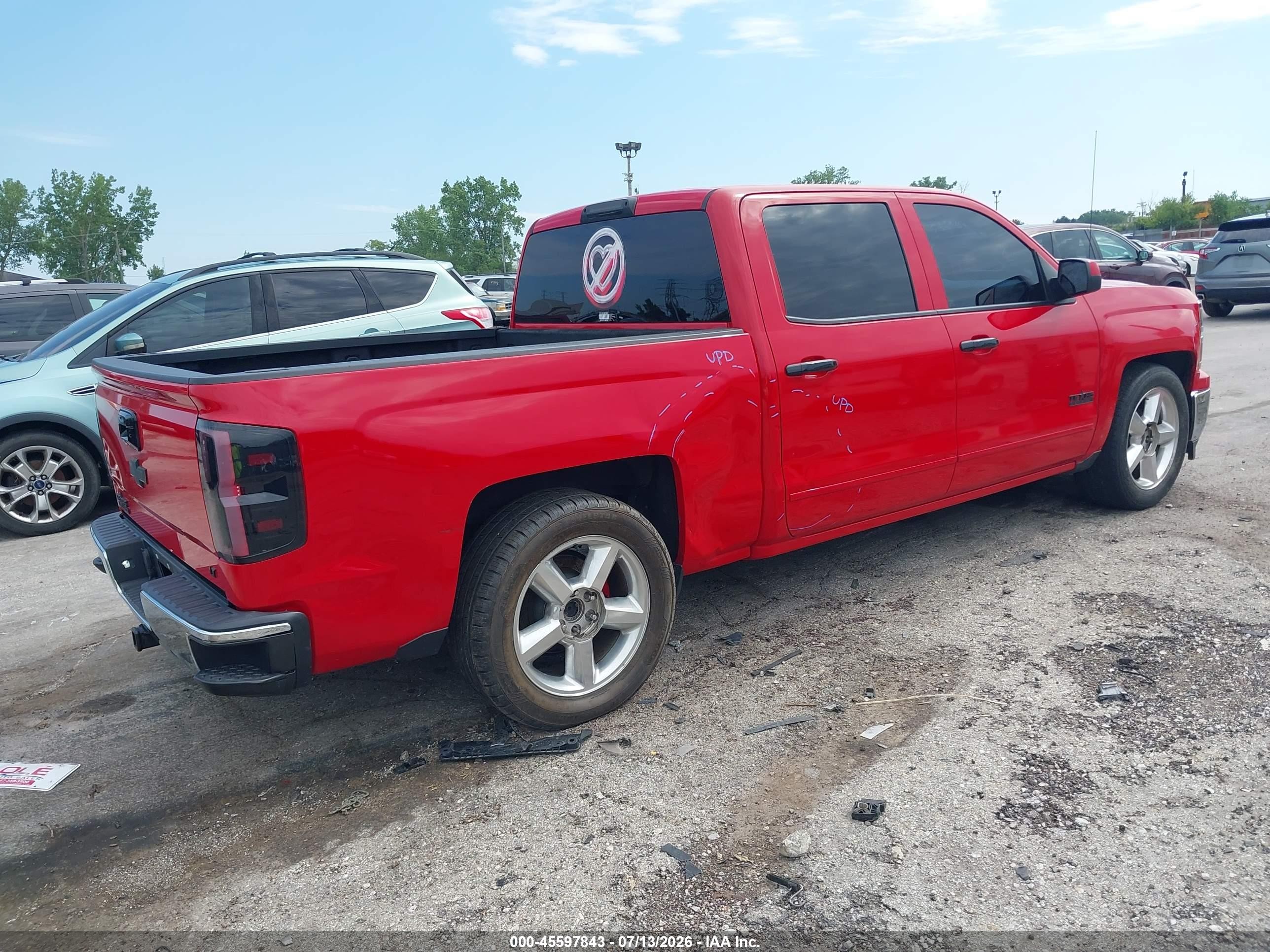 2015 Chevrolet Silverado 1500 Lt Red vin: 3GCPCREC3FG346125
