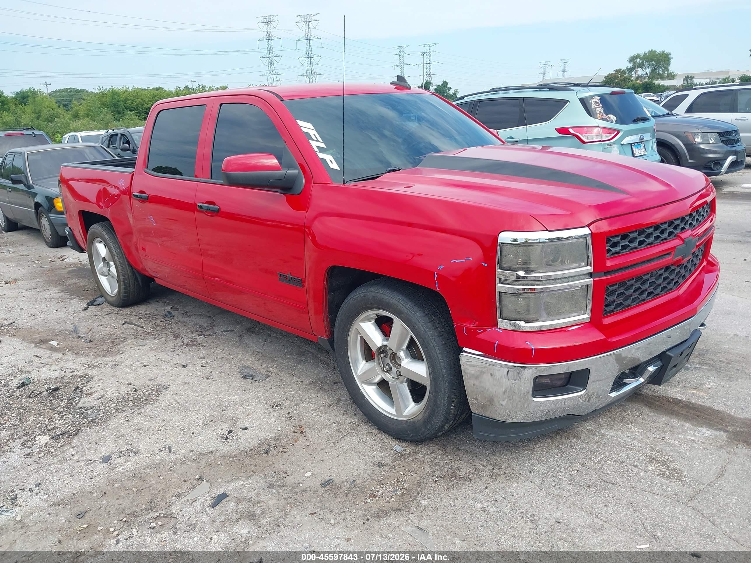 2015 Chevrolet Silverado 1500 Lt Red vin: 3GCPCREC3FG346125