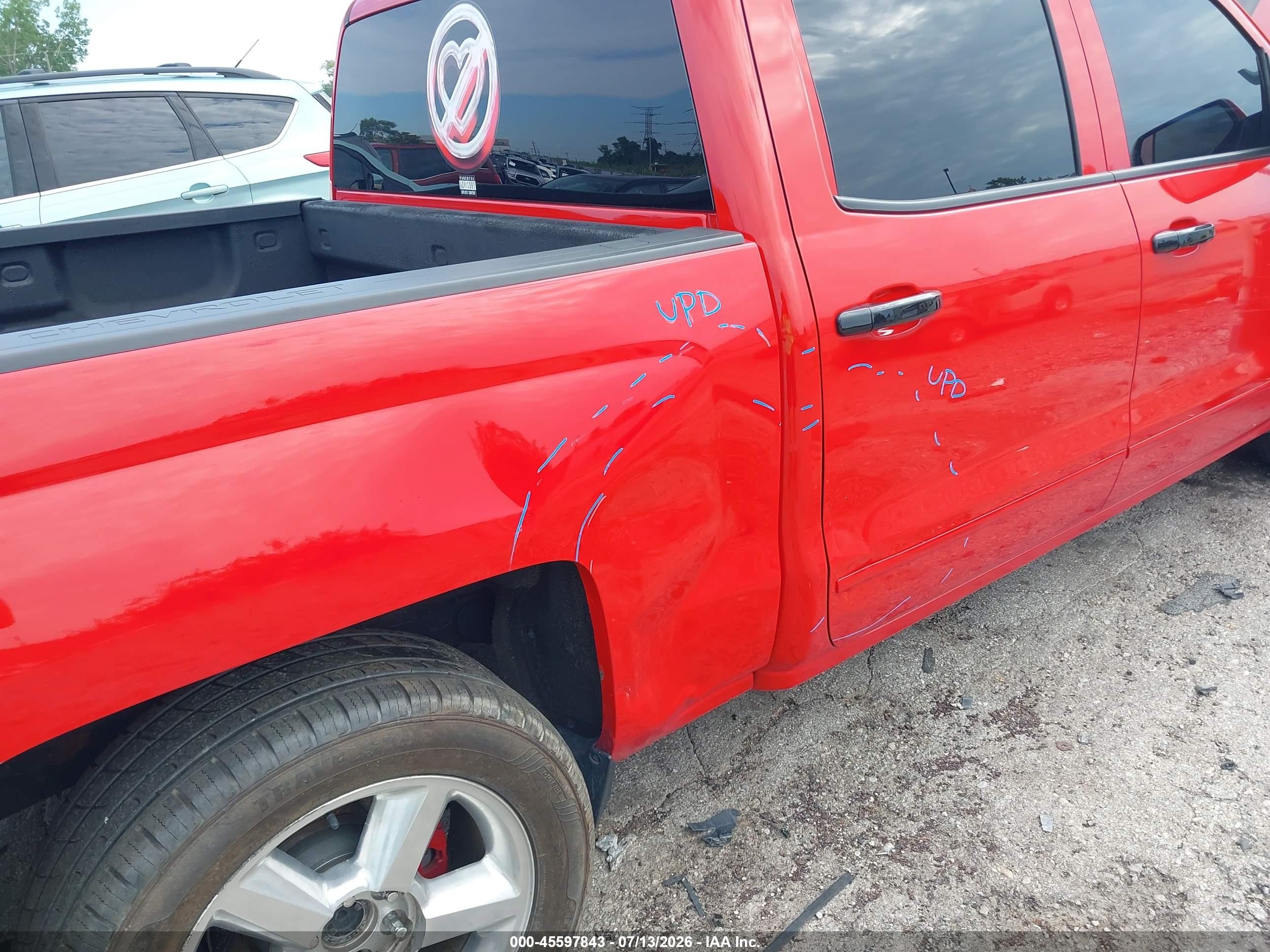 2015 Chevrolet Silverado 1500 Lt Red vin: 3GCPCREC3FG346125