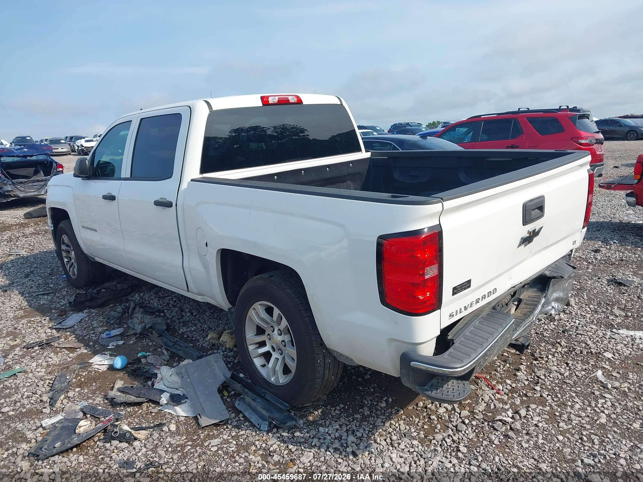 2014 Chevrolet Silverado 1500 1lt White vin: 3GCPCREC4EG135742