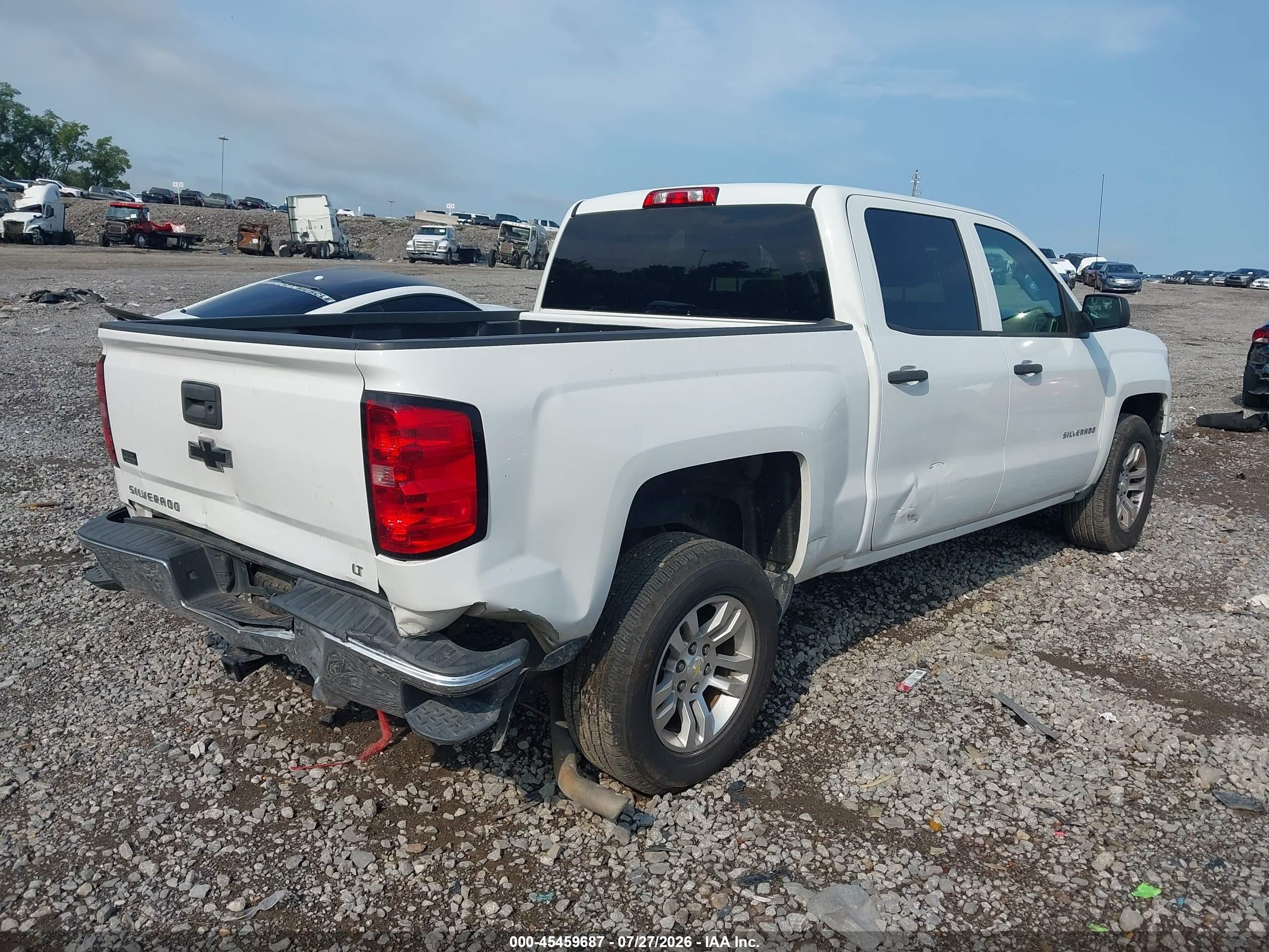 2014 Chevrolet Silverado 1500 1lt White vin: 3GCPCREC4EG135742