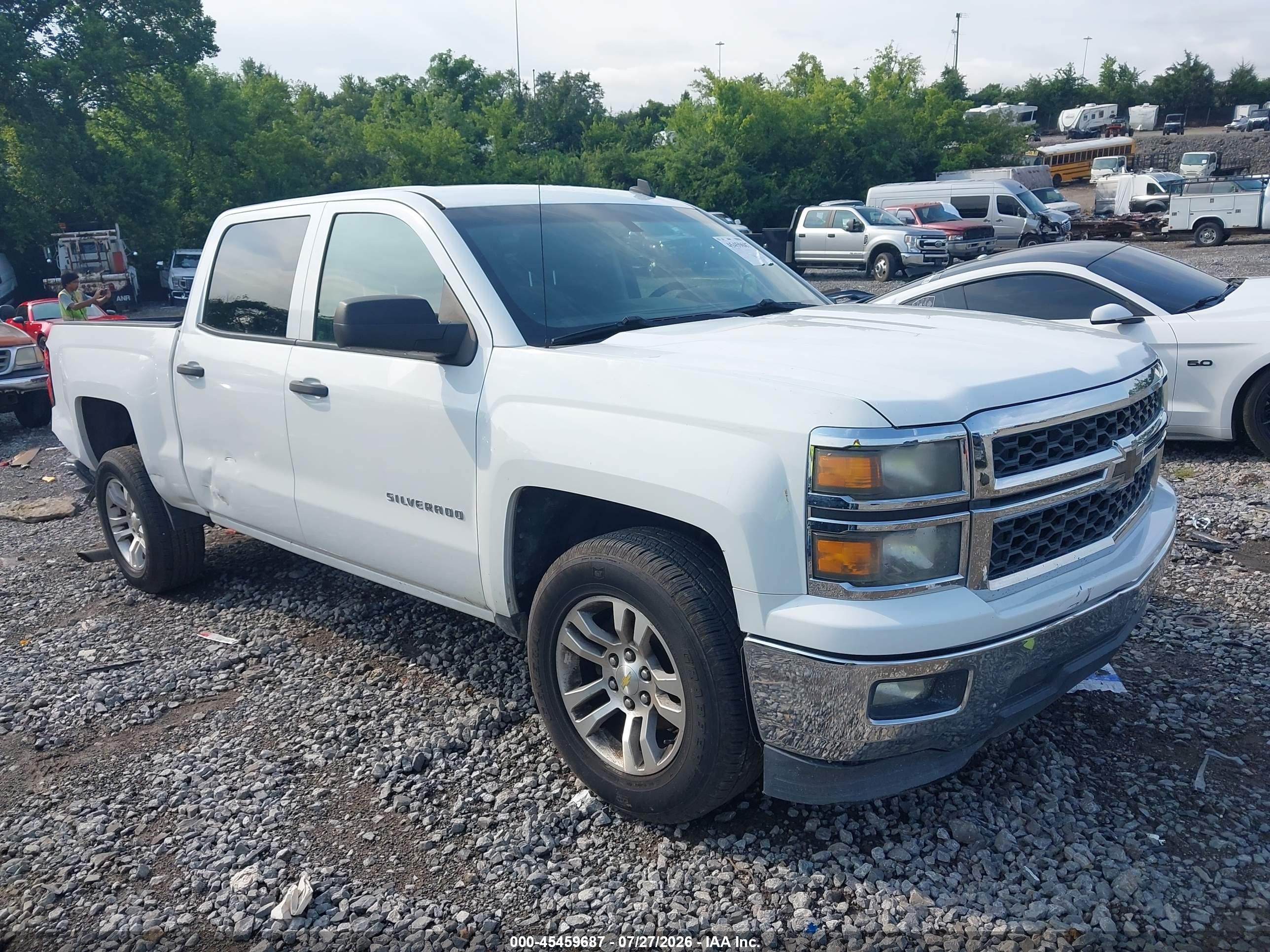 2014 Chevrolet Silverado 1500 1lt White vin: 3GCPCREC4EG135742