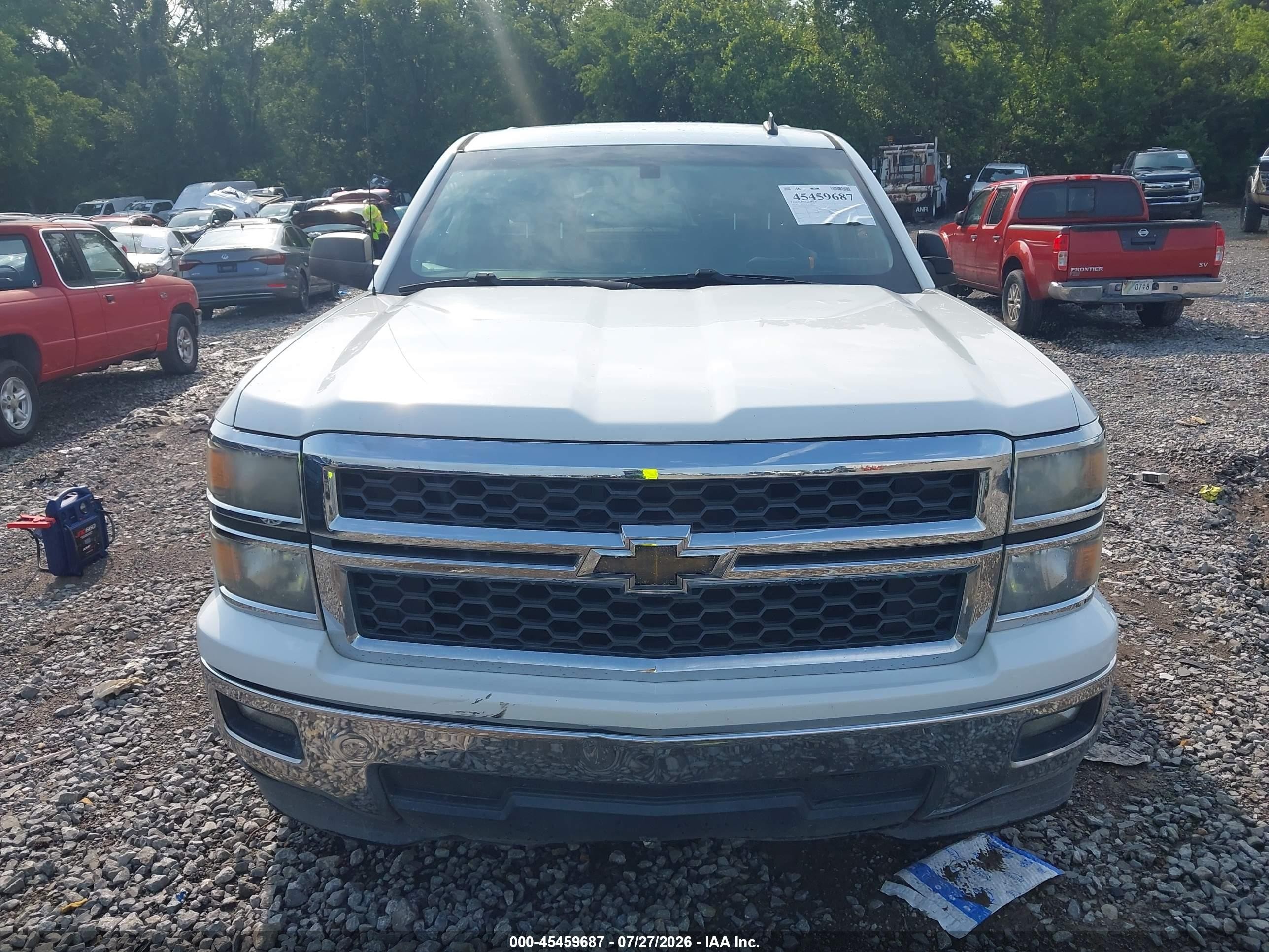 2014 Chevrolet Silverado 1500 1lt White vin: 3GCPCREC4EG135742