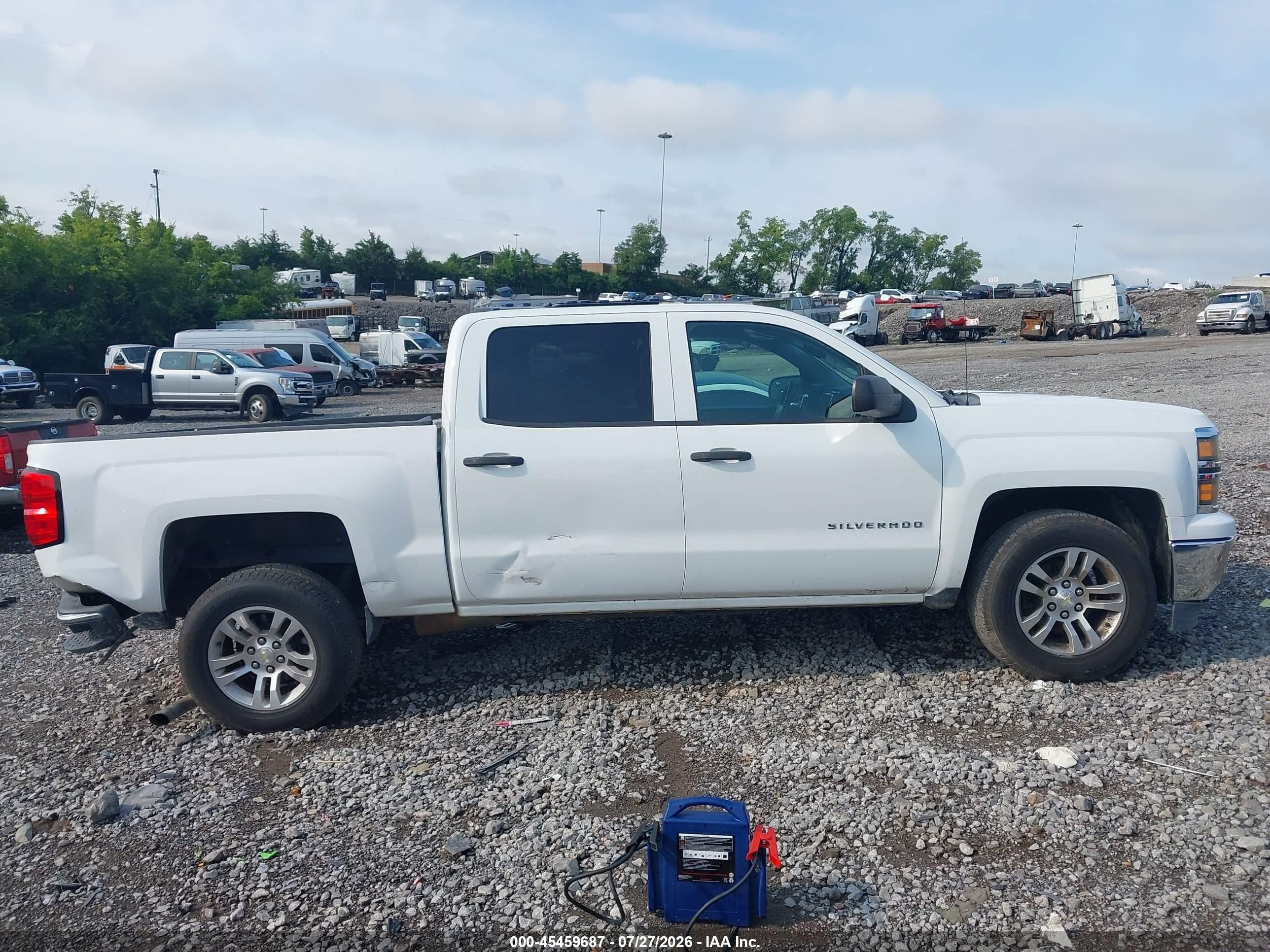 2014 Chevrolet Silverado 1500 1lt White vin: 3GCPCREC4EG135742