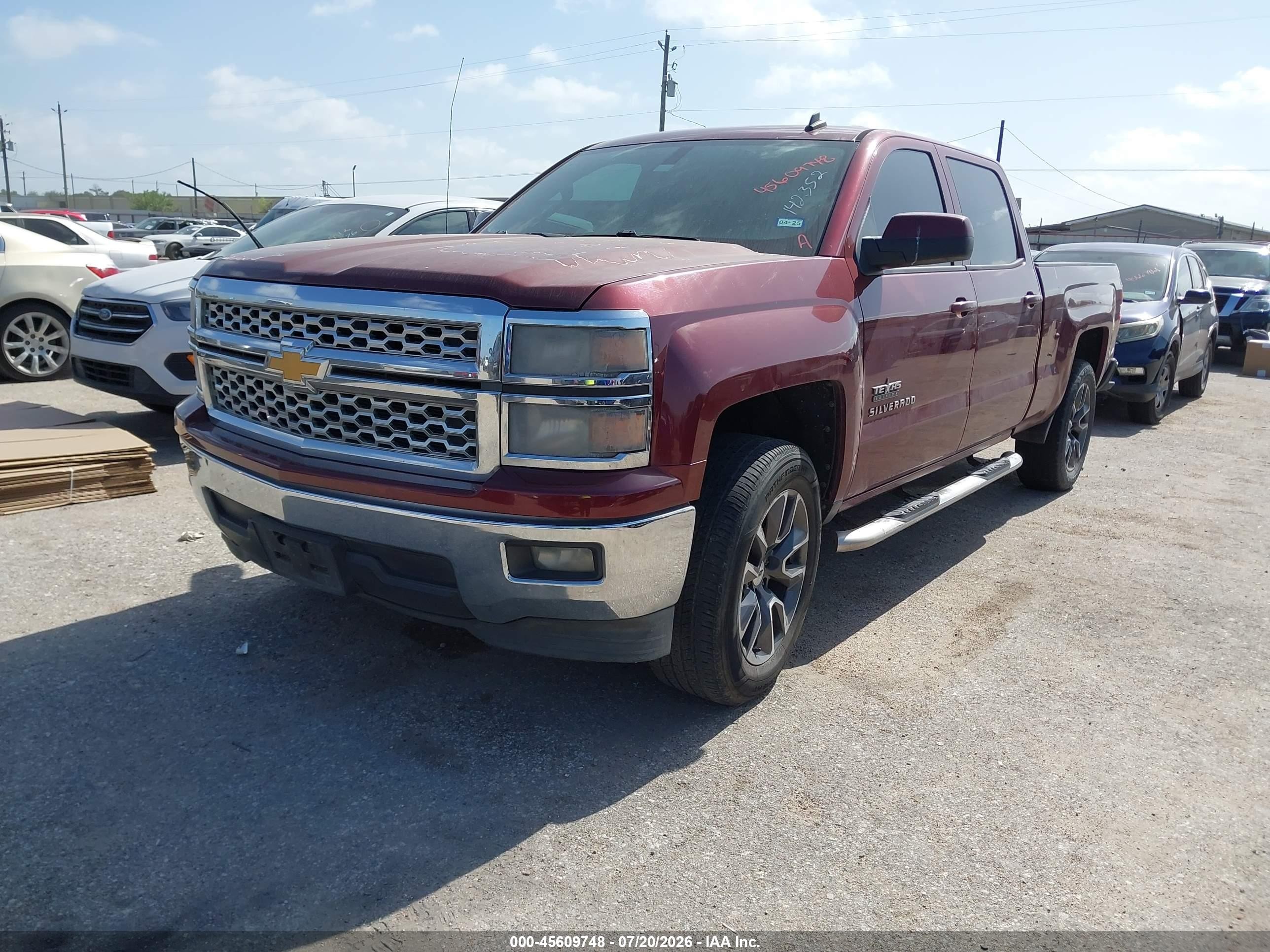 2014 Chevrolet Silverado 1500 Lt Burgundy vin: 3GCPCREC4EG142352