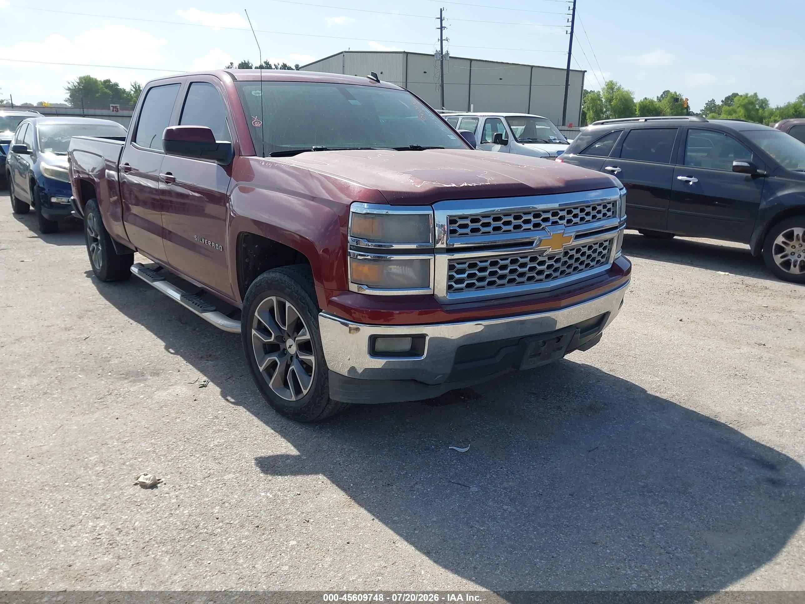 2014 Chevrolet Silverado 1500 Lt Burgundy vin: 3GCPCREC4EG142352