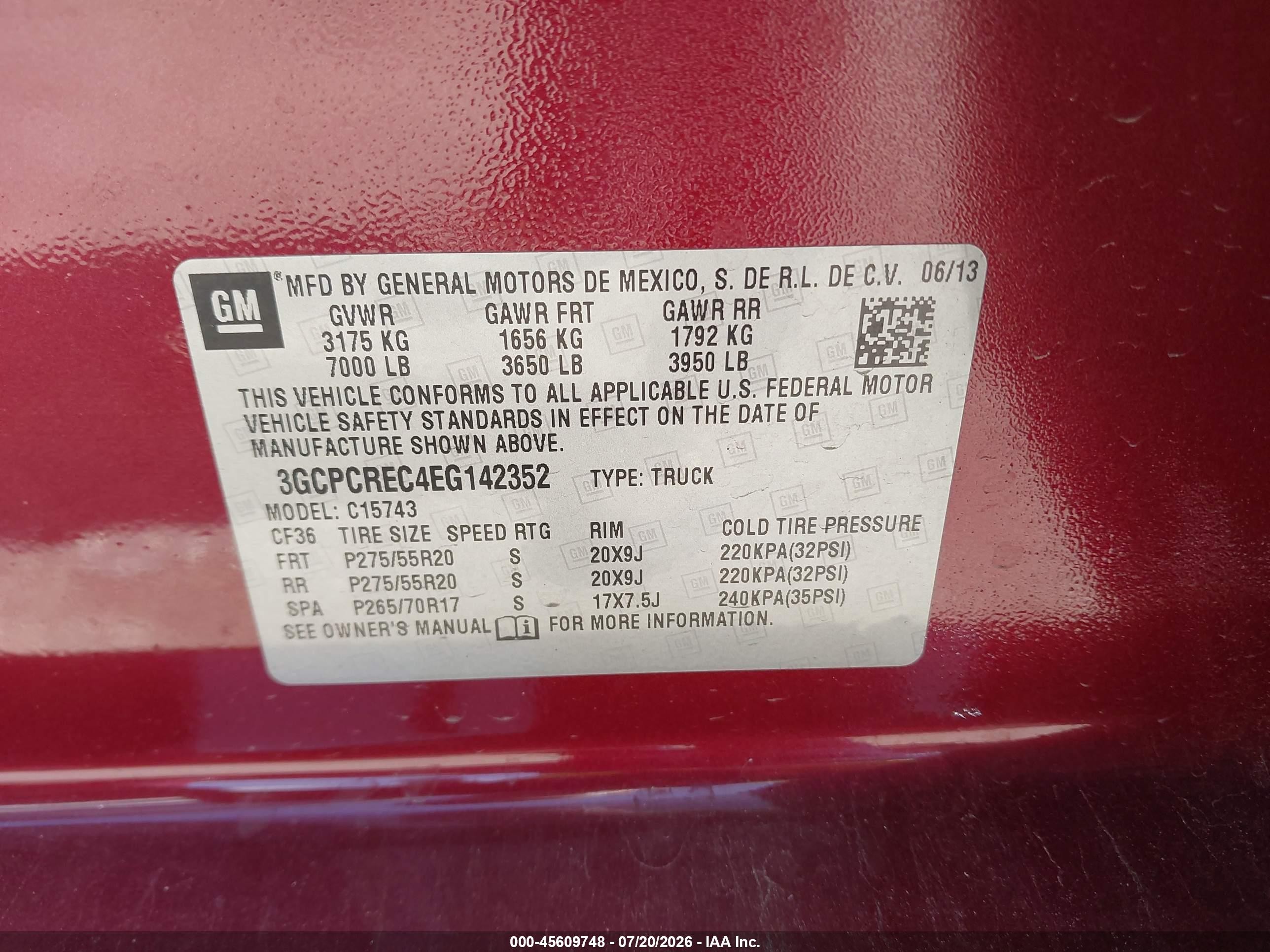 2014 Chevrolet Silverado 1500 Lt Burgundy vin: 3GCPCREC4EG142352