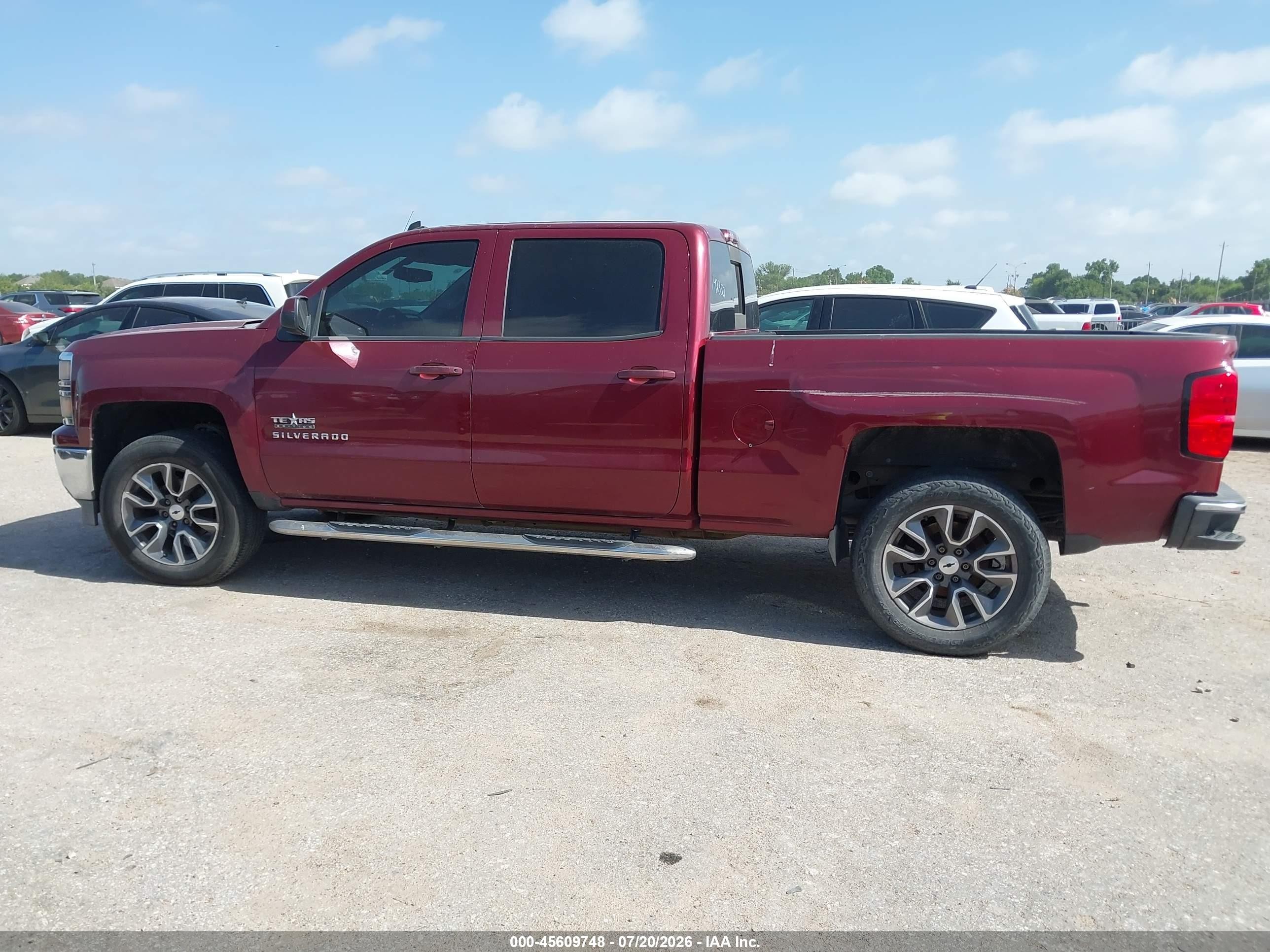2014 Chevrolet Silverado 1500 Lt Burgundy vin: 3GCPCREC4EG142352