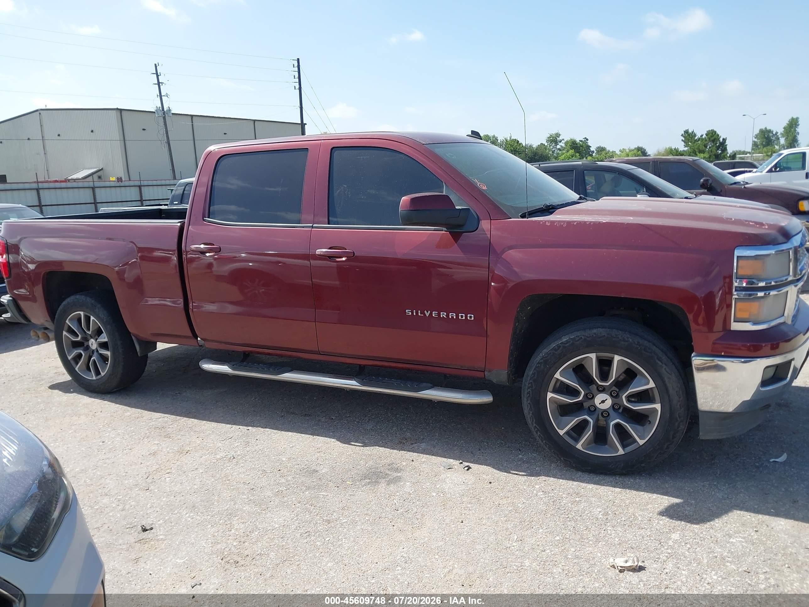 2014 Chevrolet Silverado 1500 Lt Burgundy vin: 3GCPCREC4EG142352
