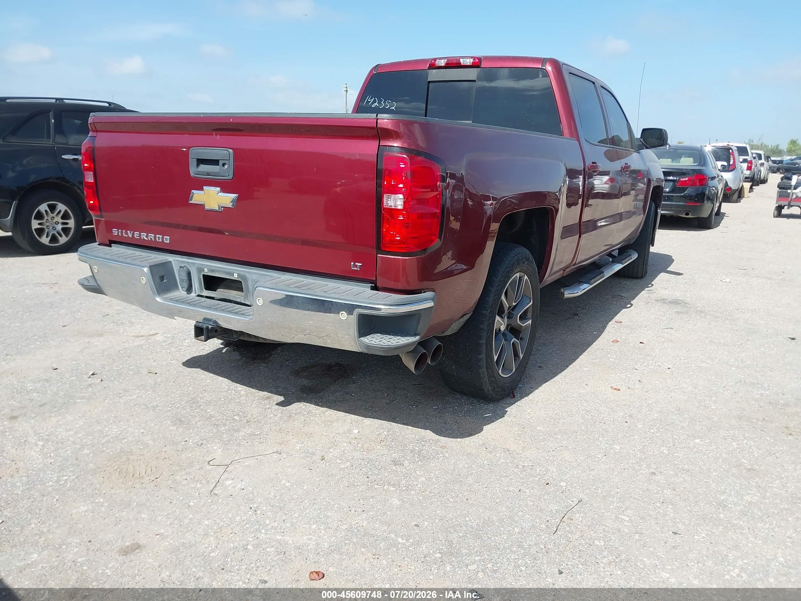 2014 Chevrolet Silverado 1500 Lt Burgundy vin: 3GCPCREC4EG142352