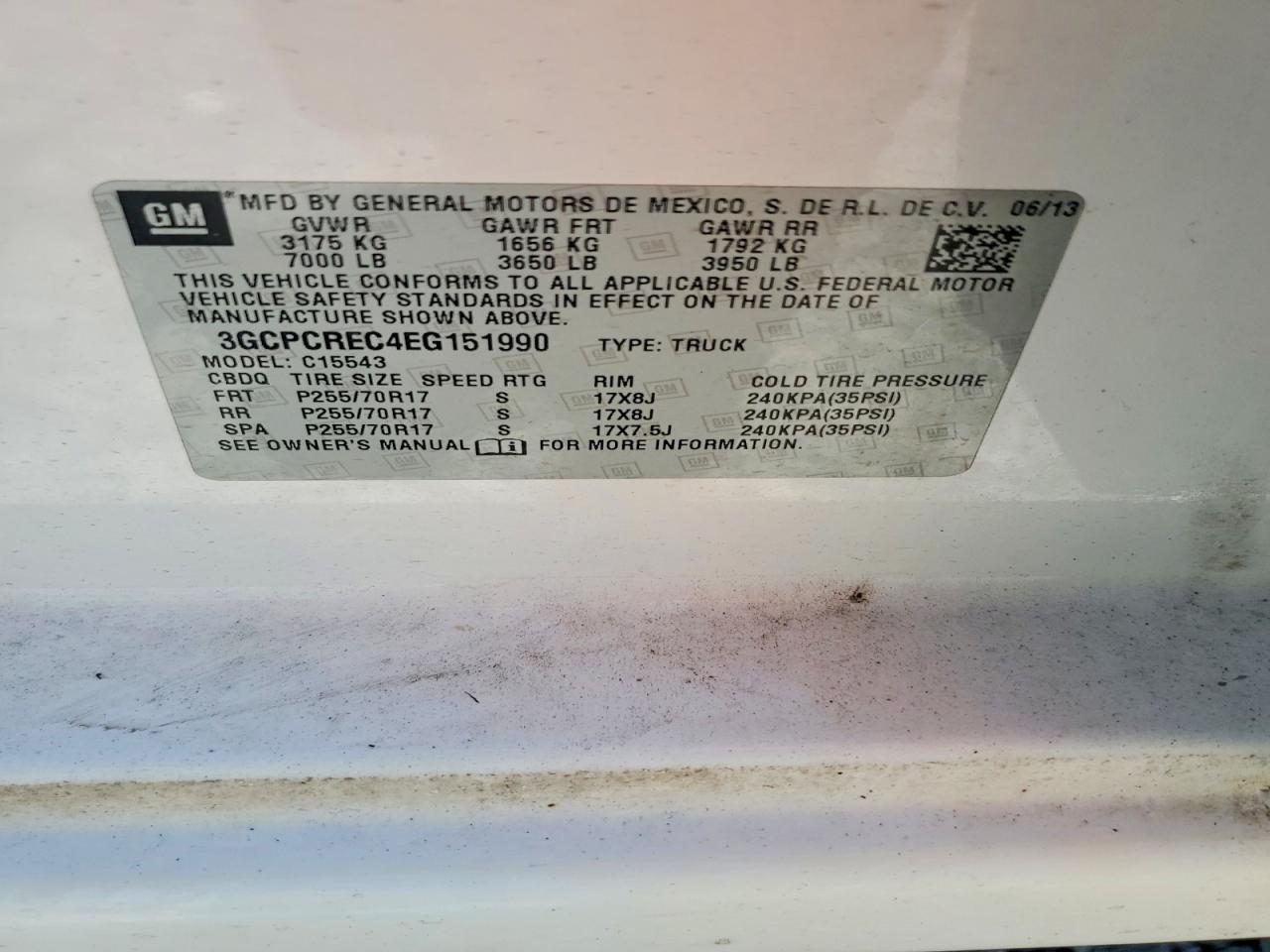 2014 Chevrolet Silverado C1500 Lt White vin: 3GCPCREC4EG151990