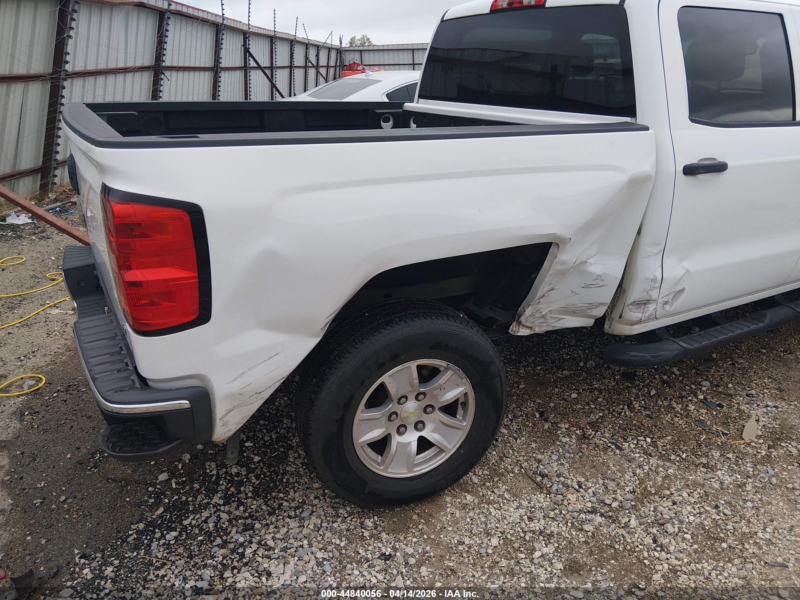 2014 Chevrolet Silverado 1500 1lt White vin: 3GCPCREC4EG234576