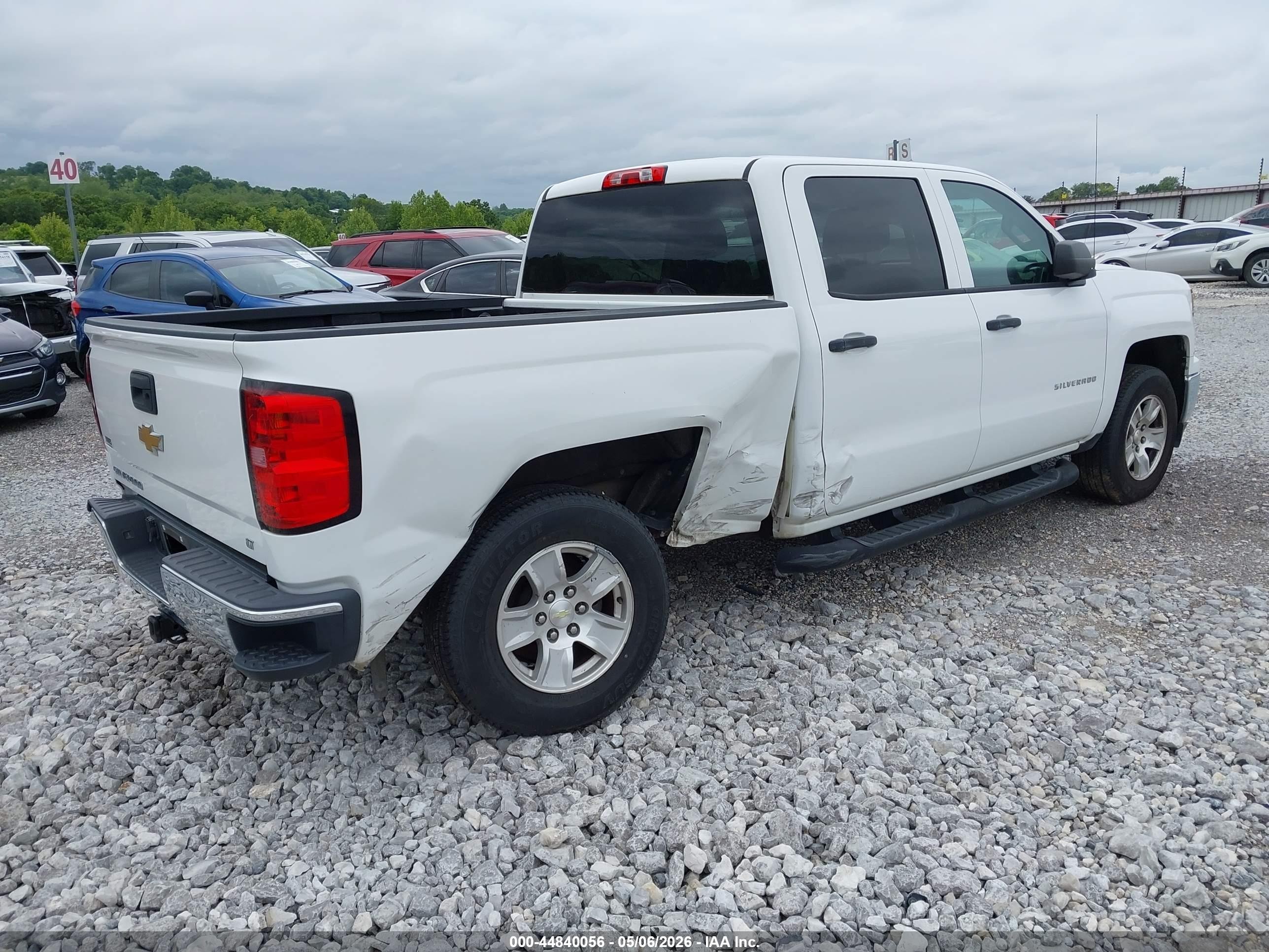 2014 Chevrolet Silverado 1500 1lt White vin: 3GCPCREC4EG234576