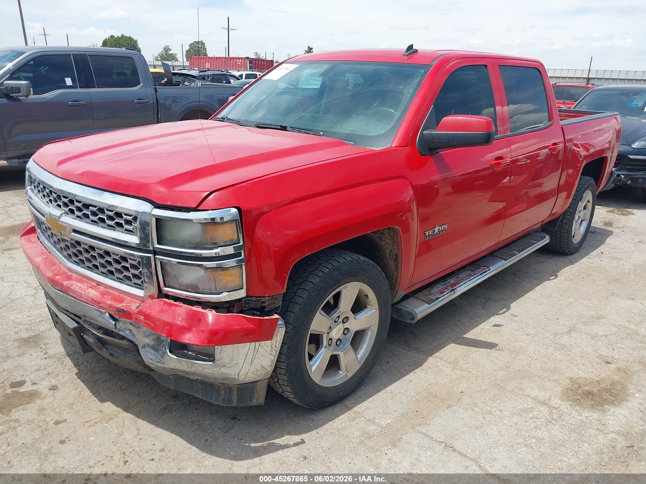 2014 Chevrolet Silverado 1500 1lt Red vin: 3GCPCREC4EG472718