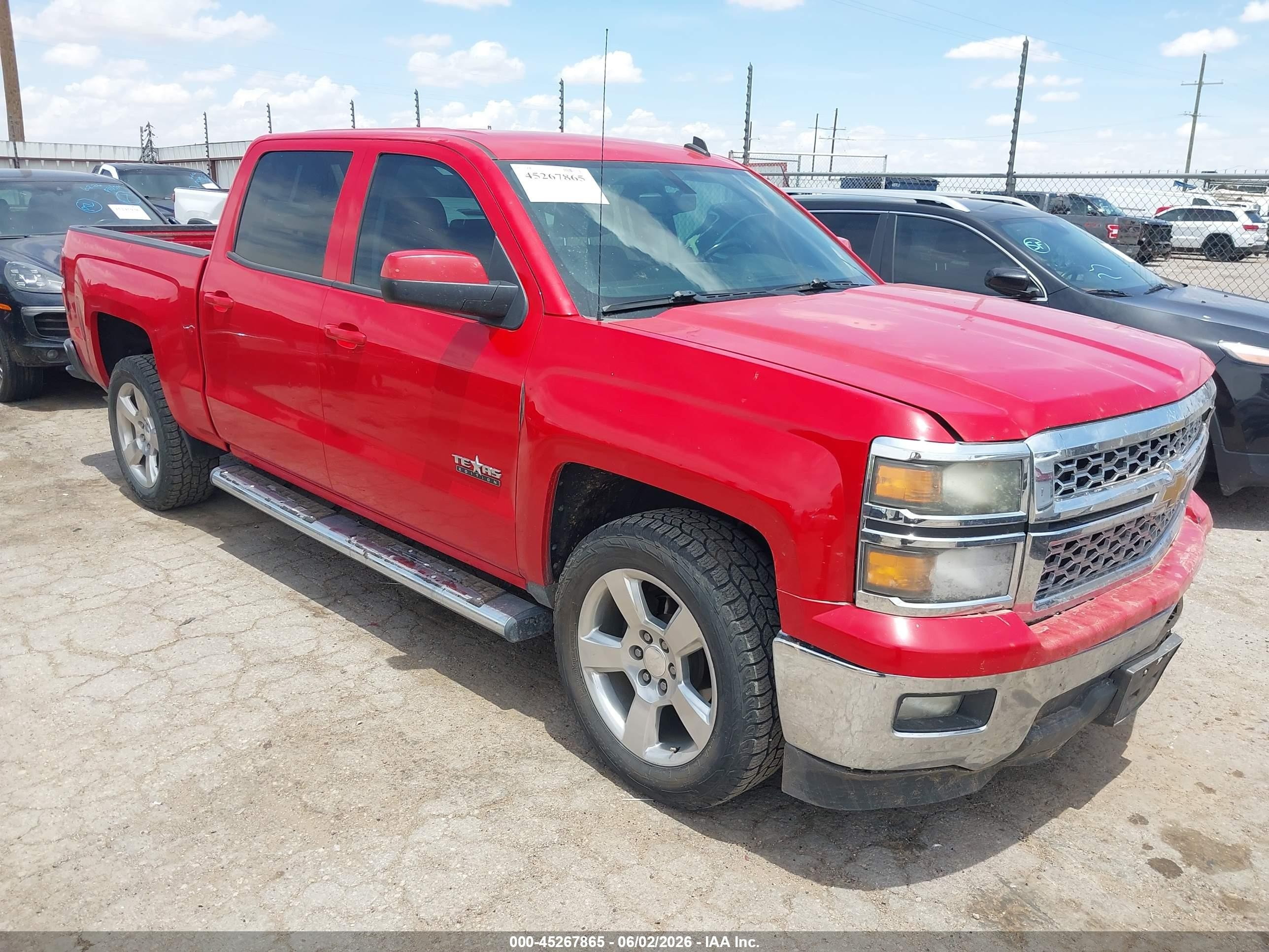 2014 Chevrolet Silverado 1500 1lt Red vin: 3GCPCREC4EG472718