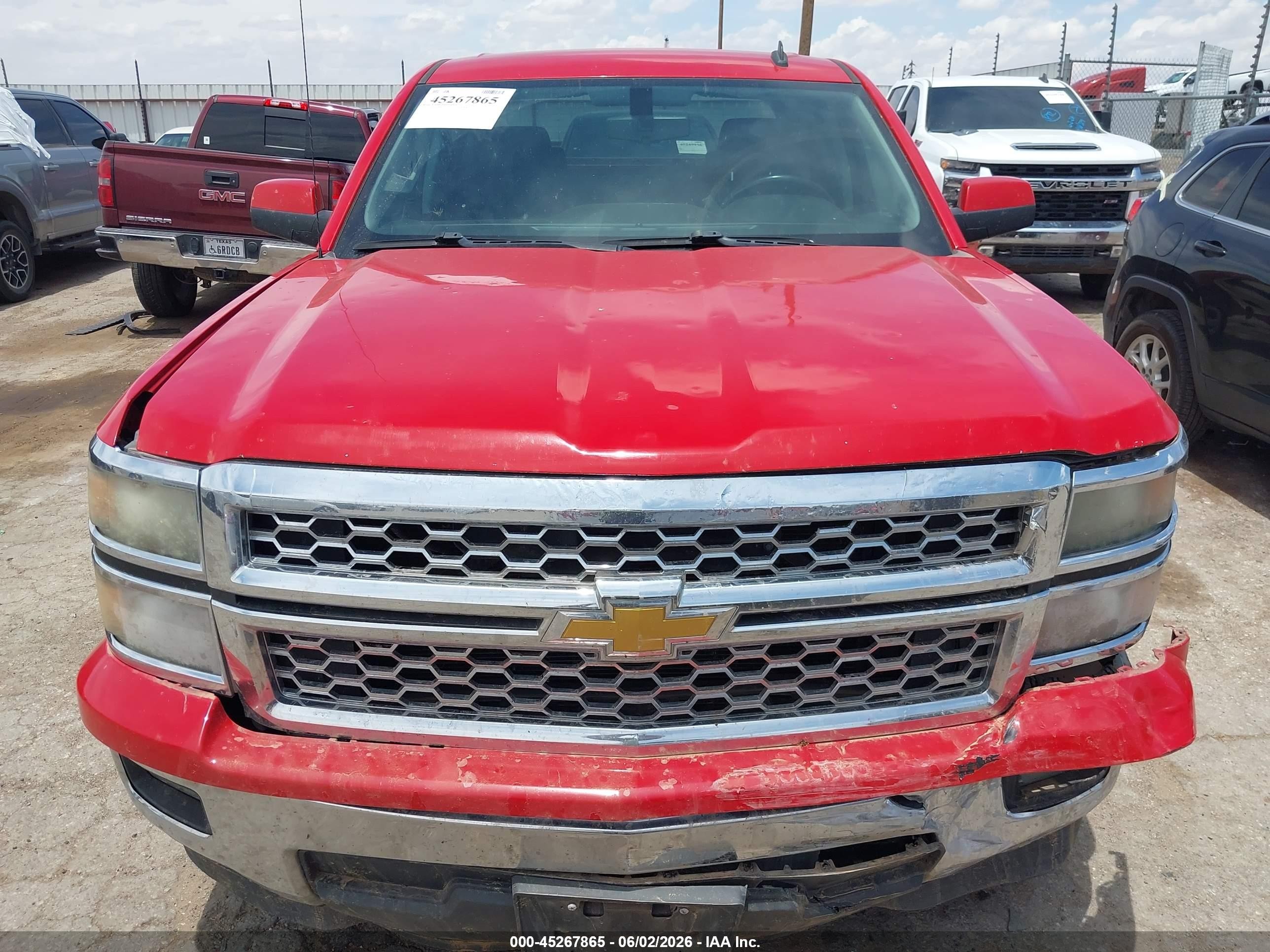 2014 Chevrolet Silverado 1500 1lt Red vin: 3GCPCREC4EG472718