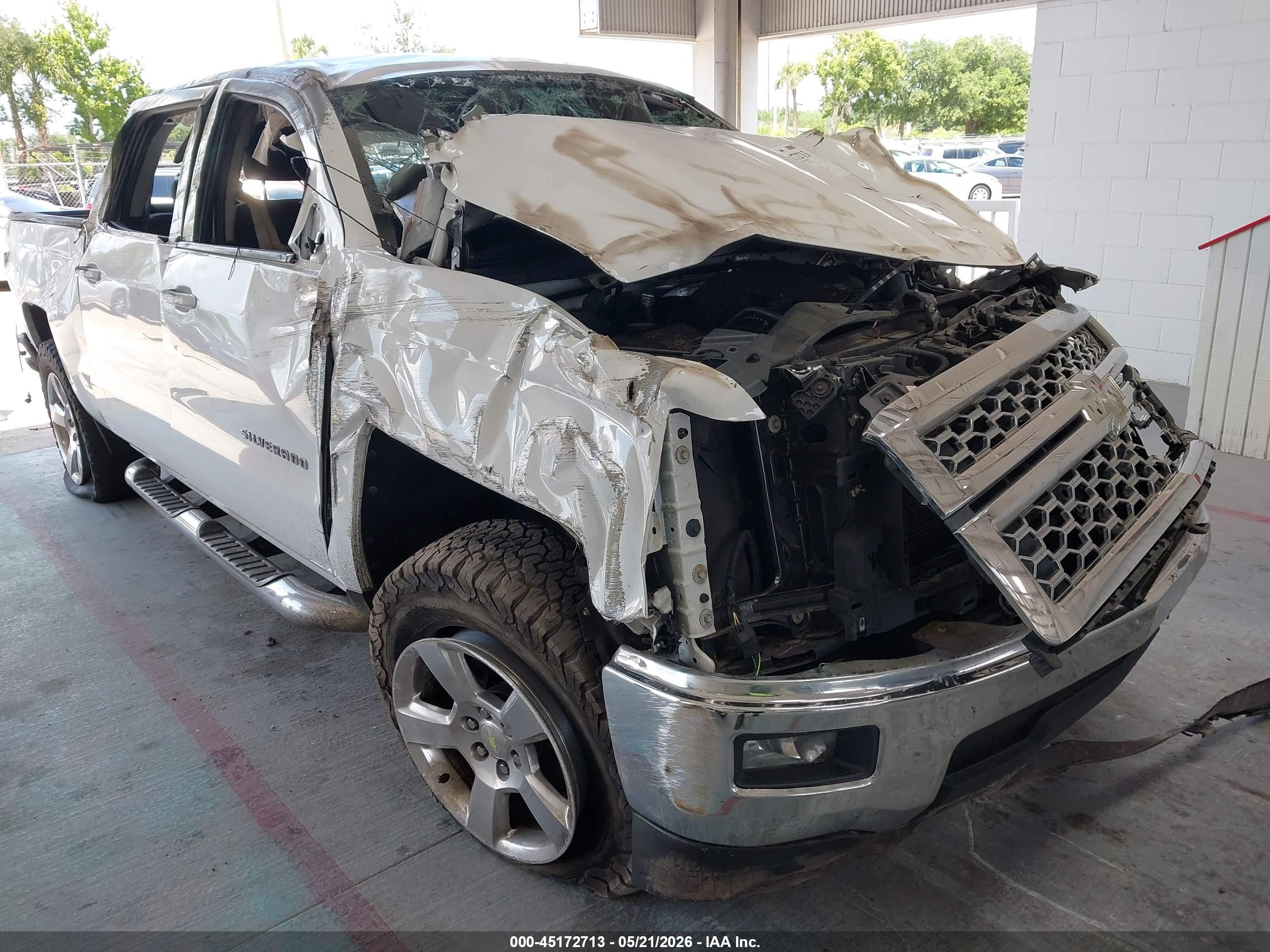 2014 Chevrolet Silverado 1500 1lt White vin: 3GCPCREC4EG497571