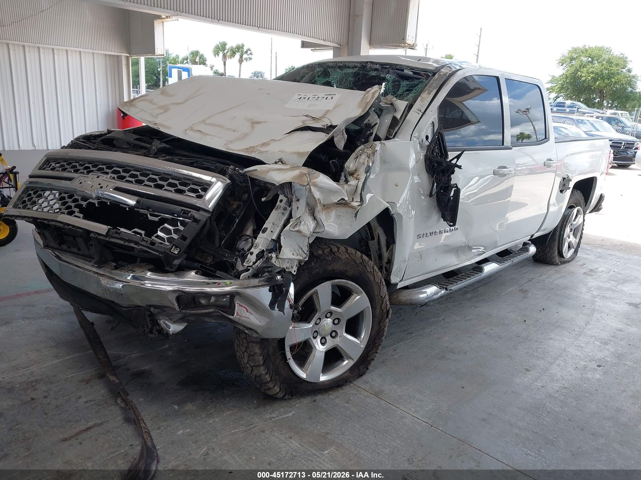 2014 Chevrolet Silverado 1500 1lt White vin: 3GCPCREC4EG497571