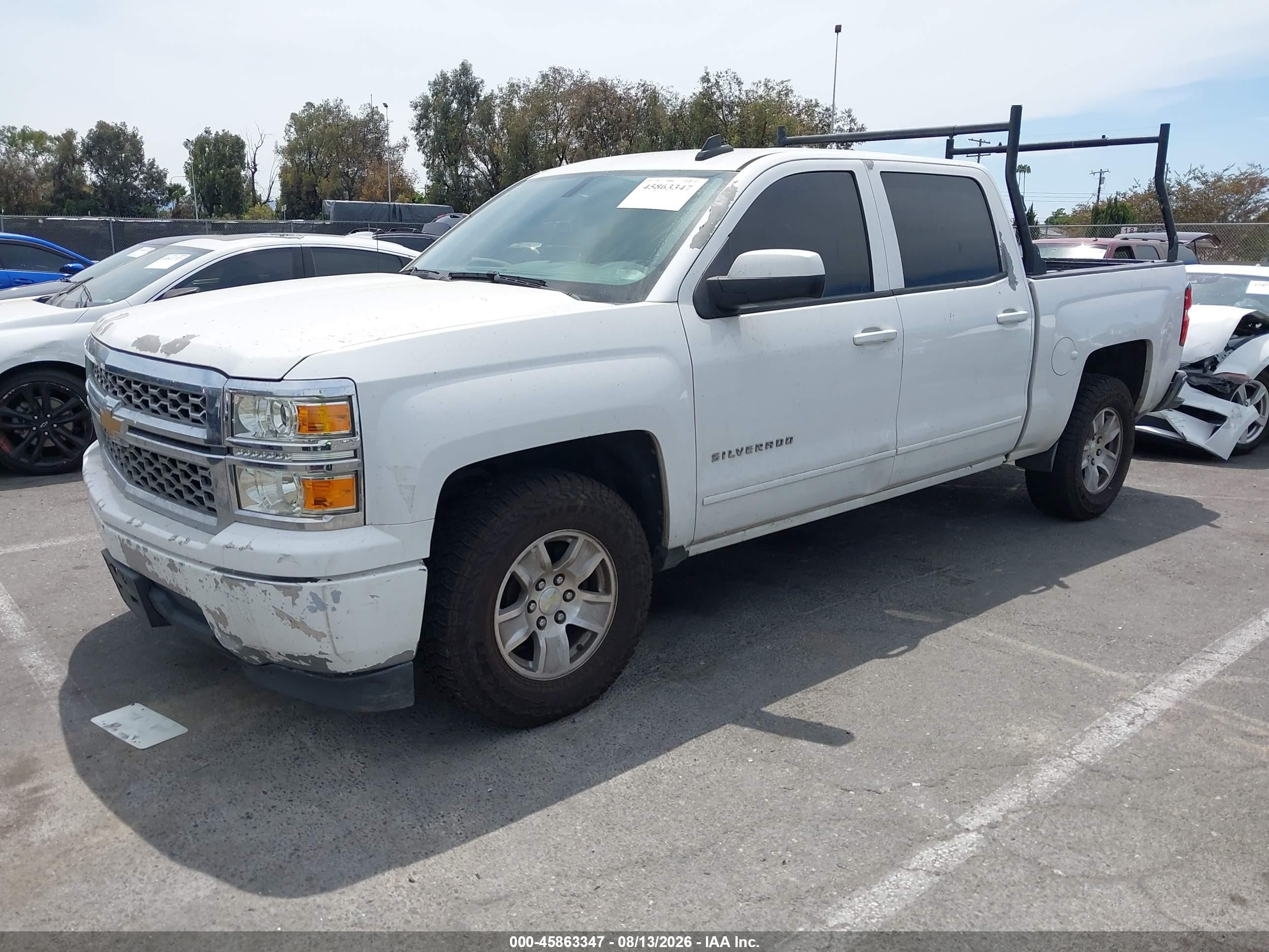 2015 Chevrolet Silverado 1500 Lt White vin: 3GCPCREC4FG114083