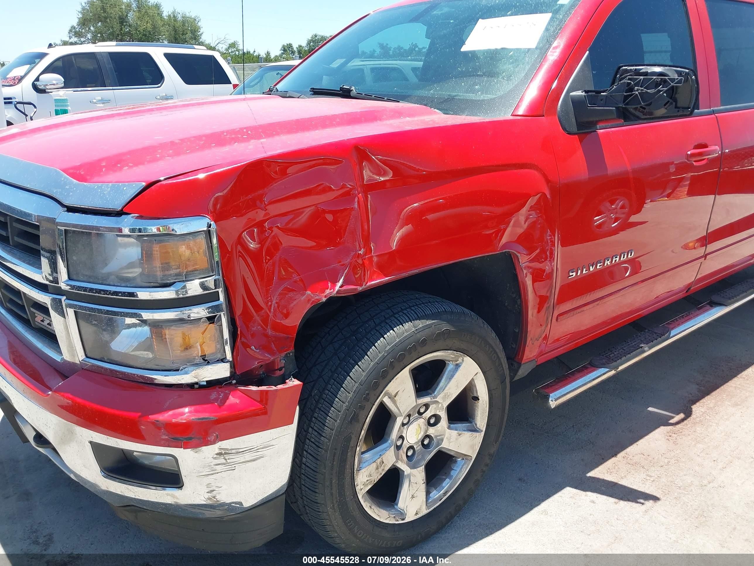 2015 Chevrolet Silverado 1500 Lt Red vin: 3GCPCREC4FG150730