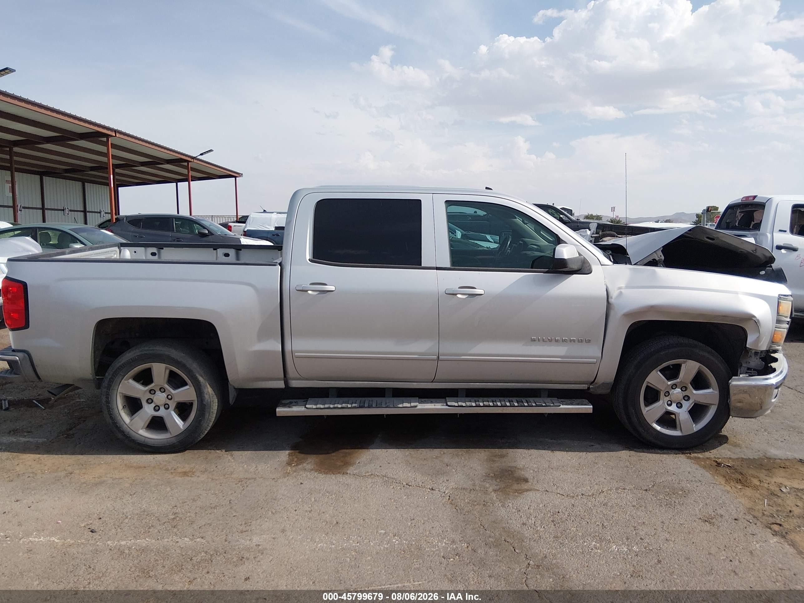 2015 Chevrolet Silverado 1500 Lt Silver vin: 3GCPCREC4FG316714