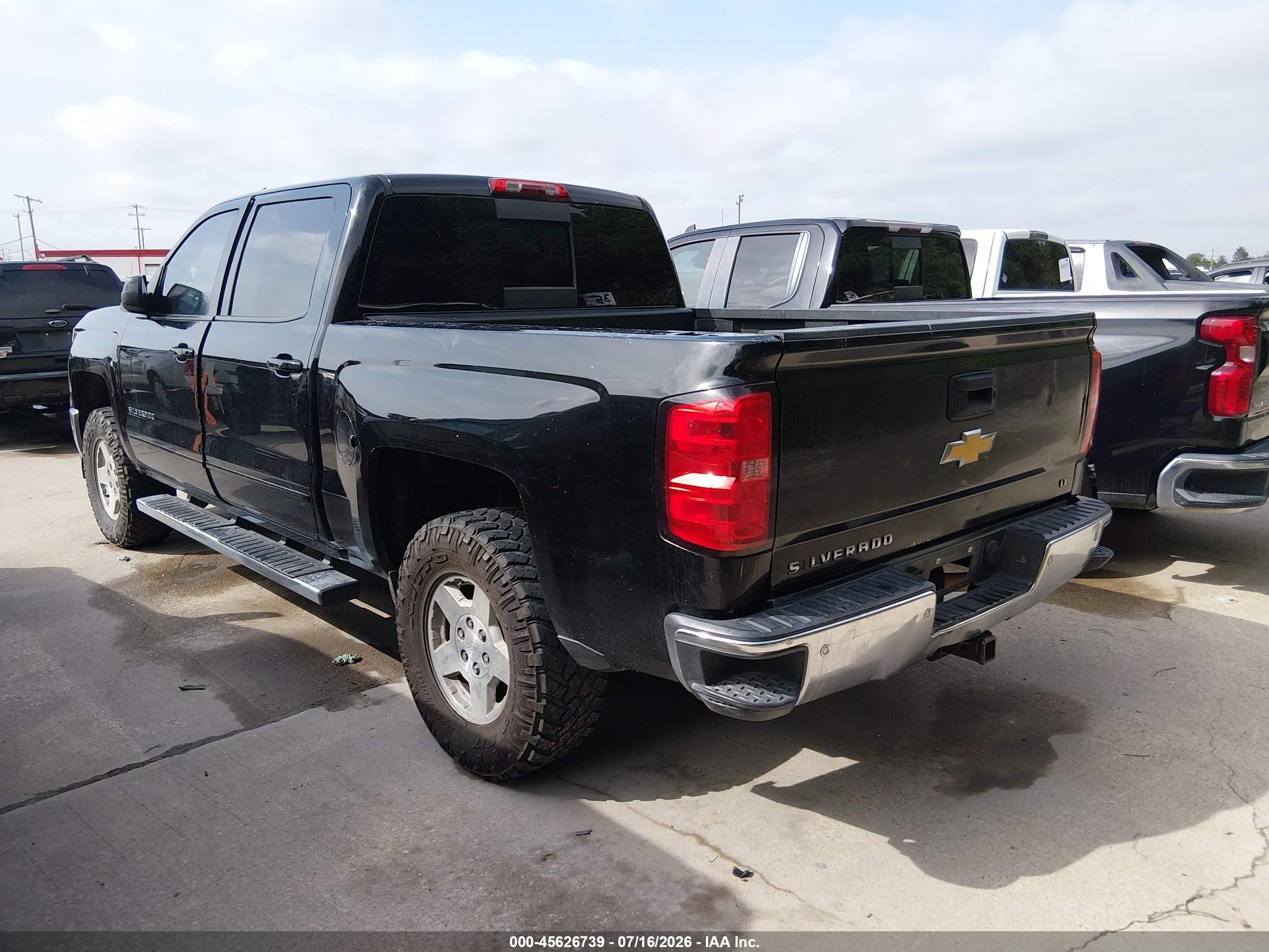 2015 Chevrolet Silverado 1500 Lt Black vin: 3GCPCREC4FG483462