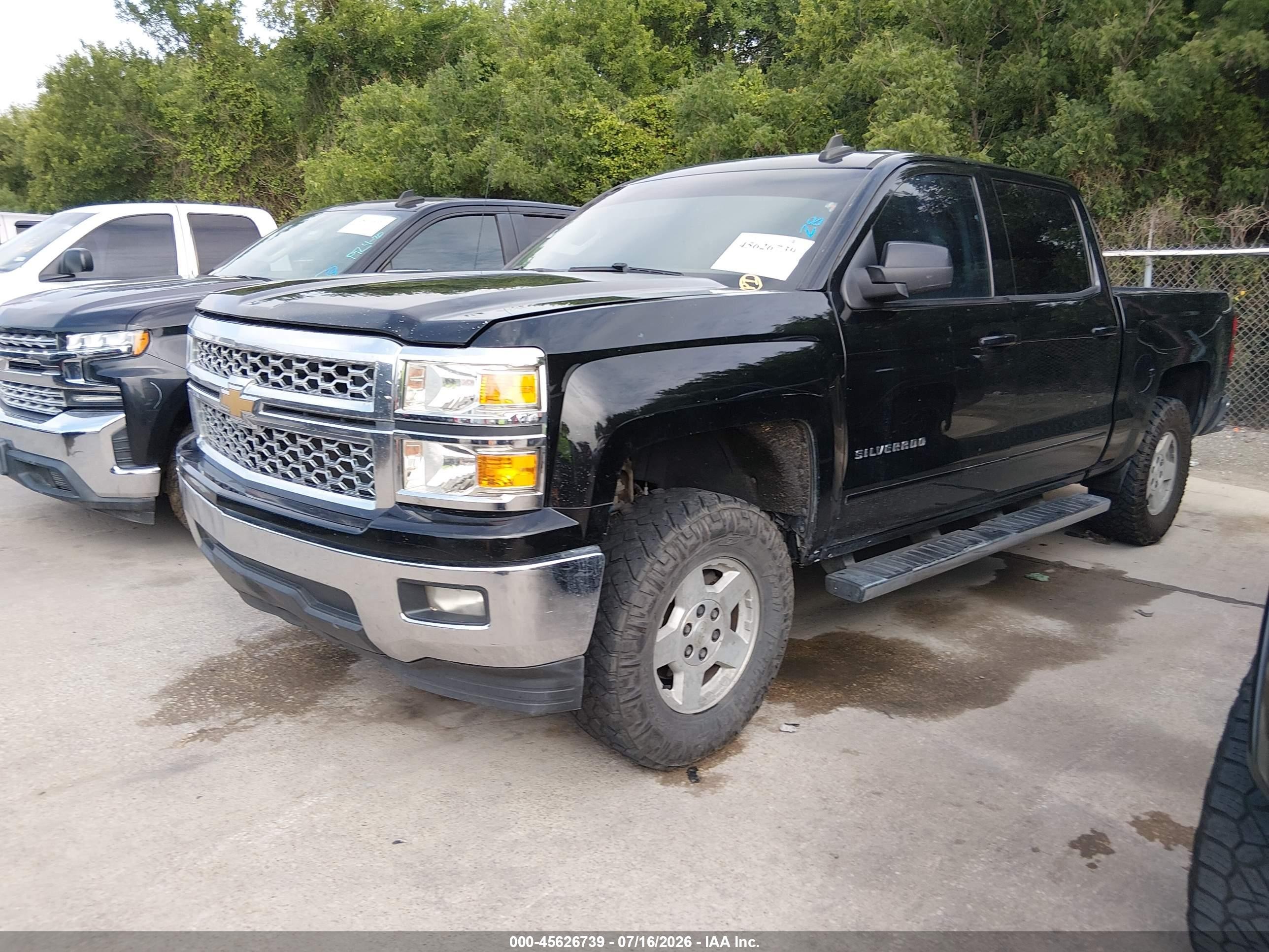 2015 Chevrolet Silverado 1500 Lt Black vin: 3GCPCREC4FG483462