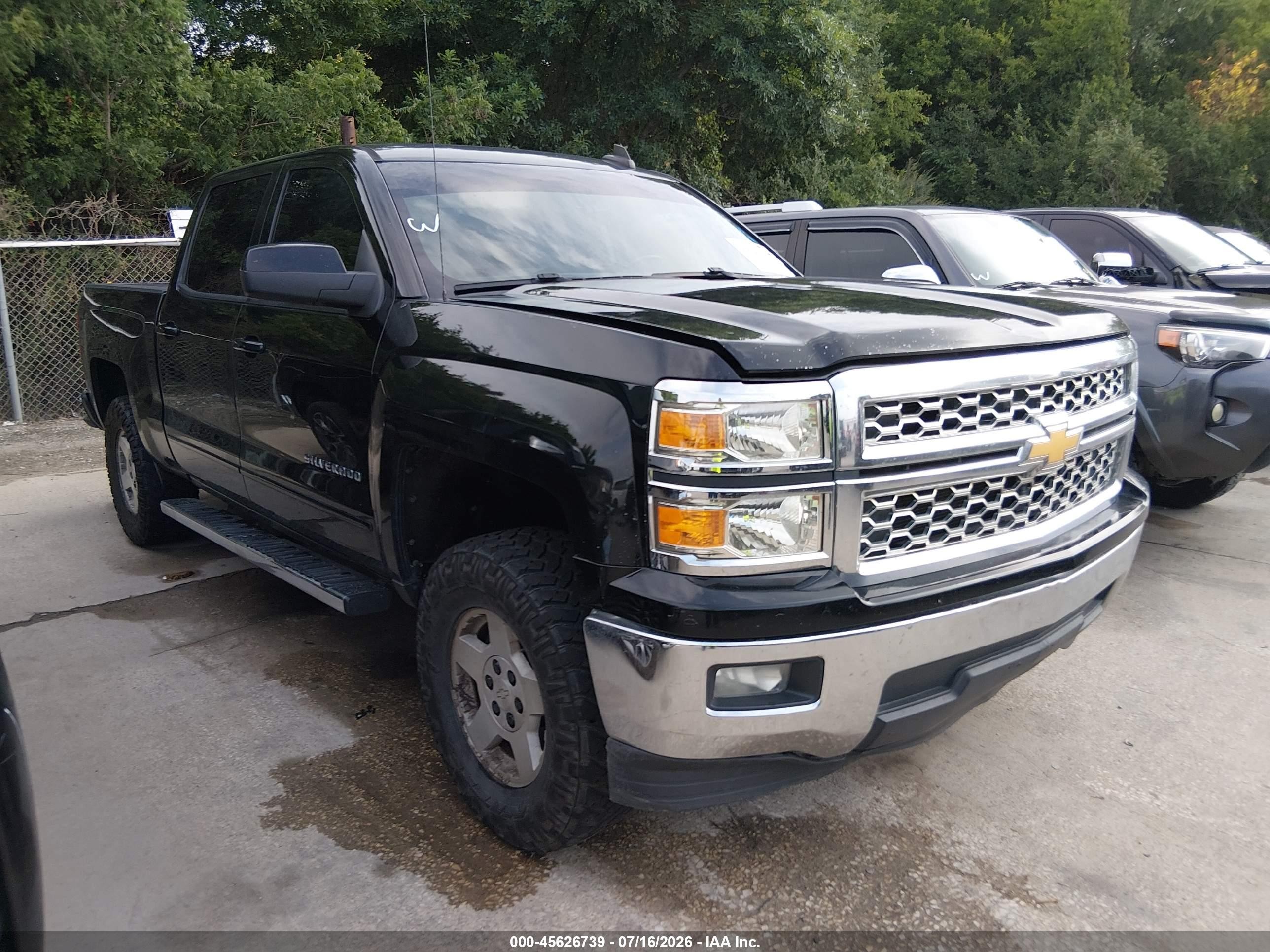2015 Chevrolet Silverado 1500 Lt Black vin: 3GCPCREC4FG483462