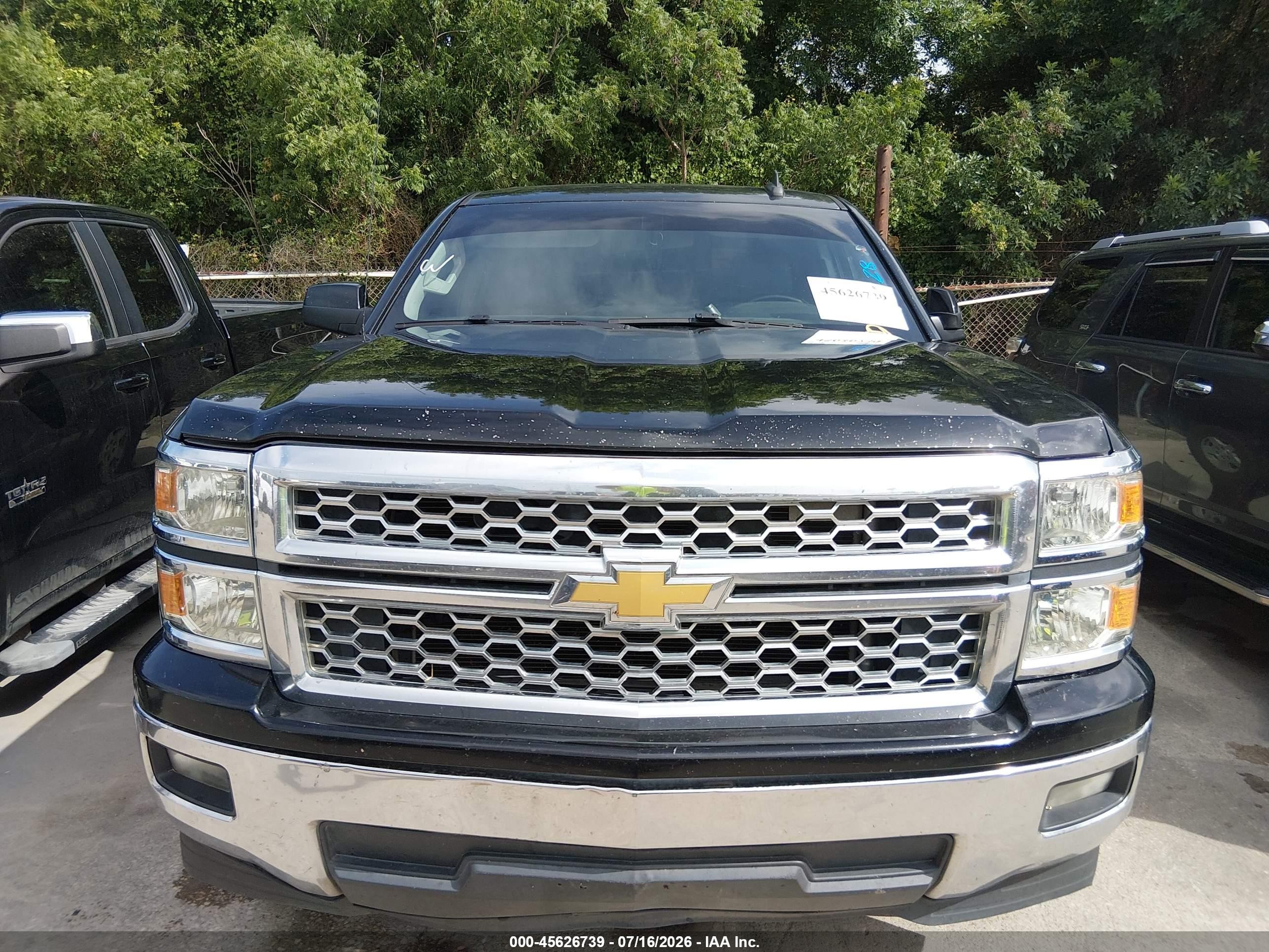 2015 Chevrolet Silverado 1500 Lt Black vin: 3GCPCREC4FG483462