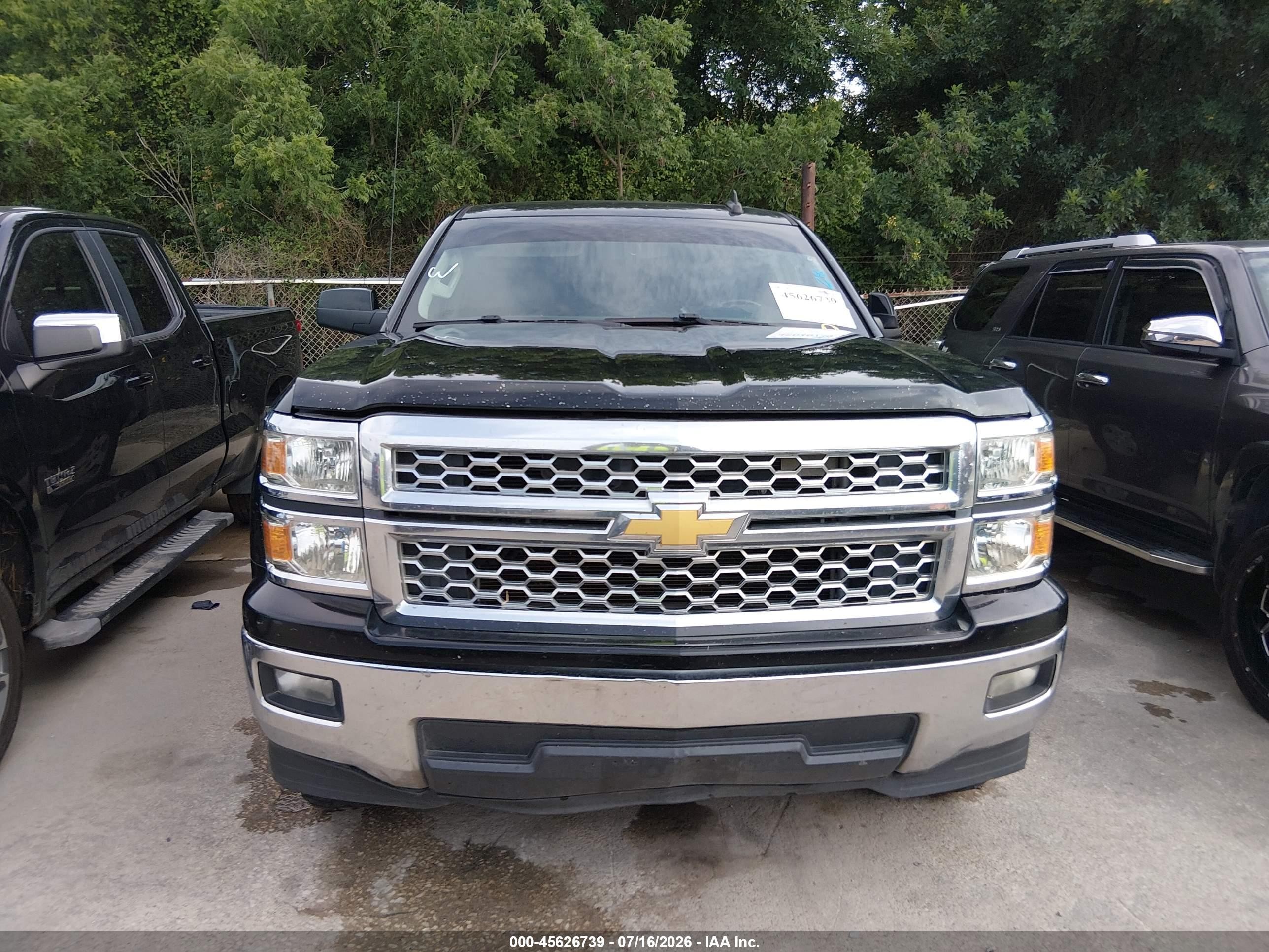 2015 Chevrolet Silverado 1500 Lt Black vin: 3GCPCREC4FG483462