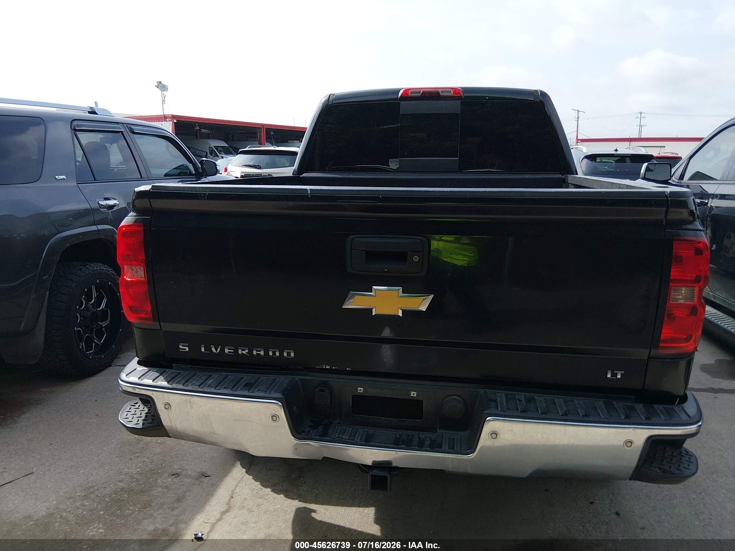 2015 Chevrolet Silverado 1500 Lt Black vin: 3GCPCREC4FG483462