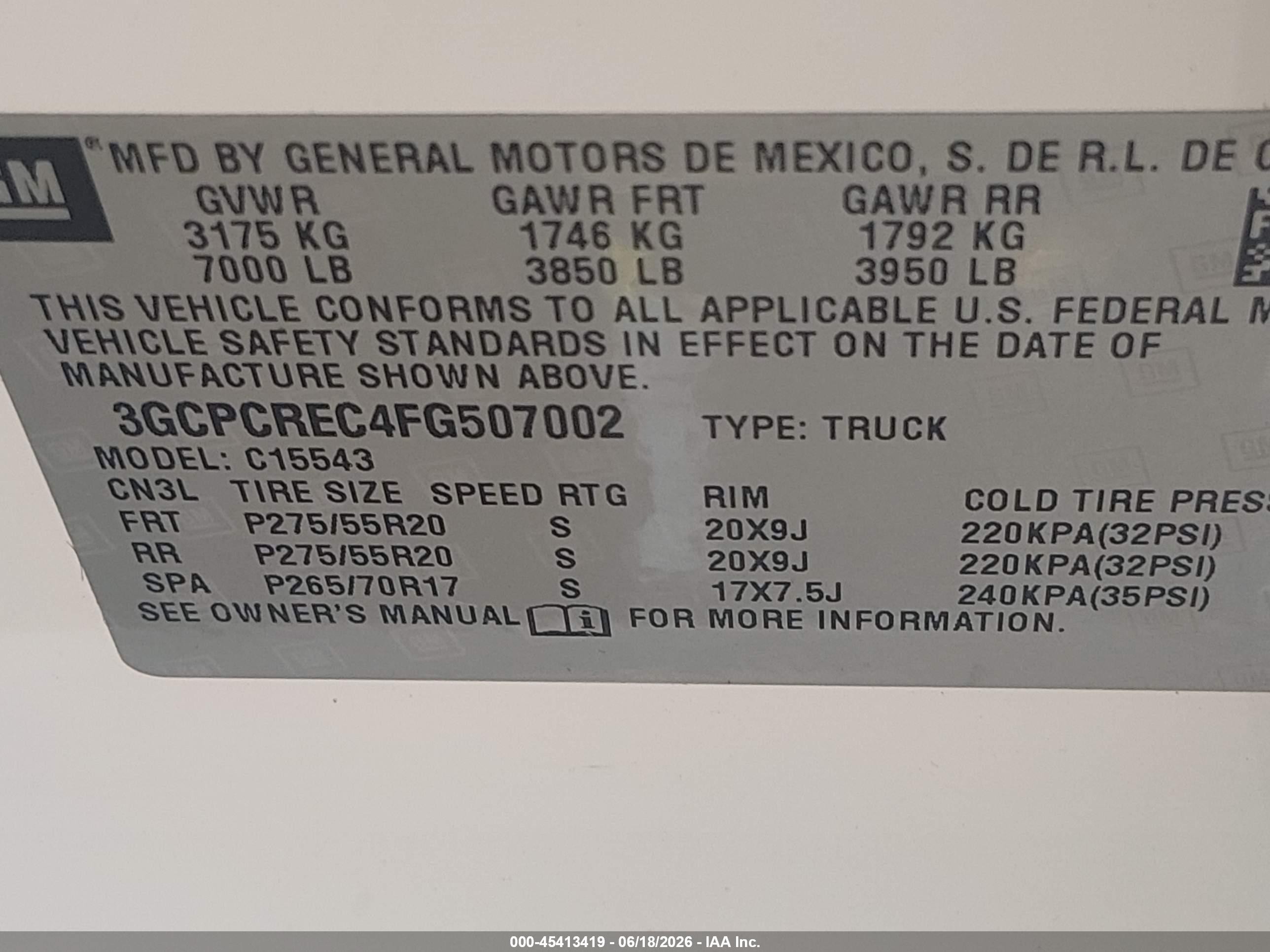2015 Chevrolet Silverado 1500 1lt Белый vin: 3GCPCREC4FG507002