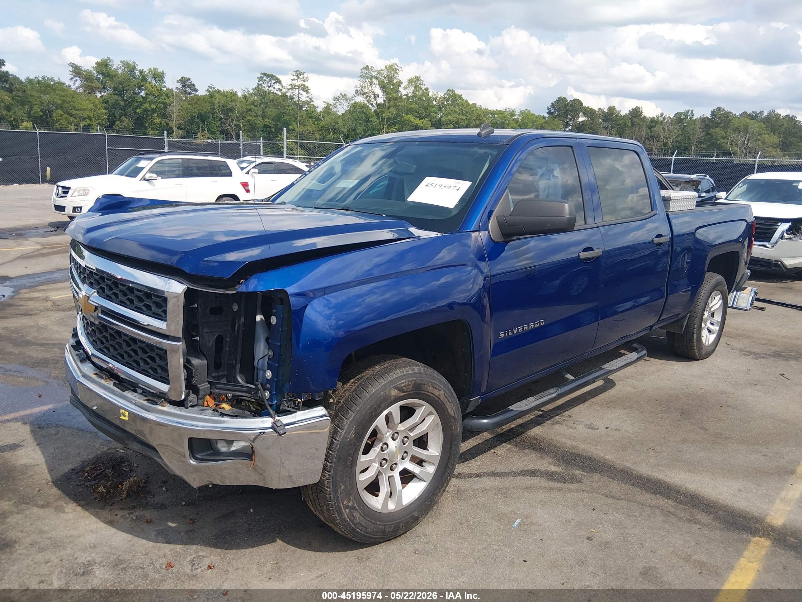 2014 Chevrolet Silverado 1500 1lt Blue vin: 3GCPCREC5EG110154