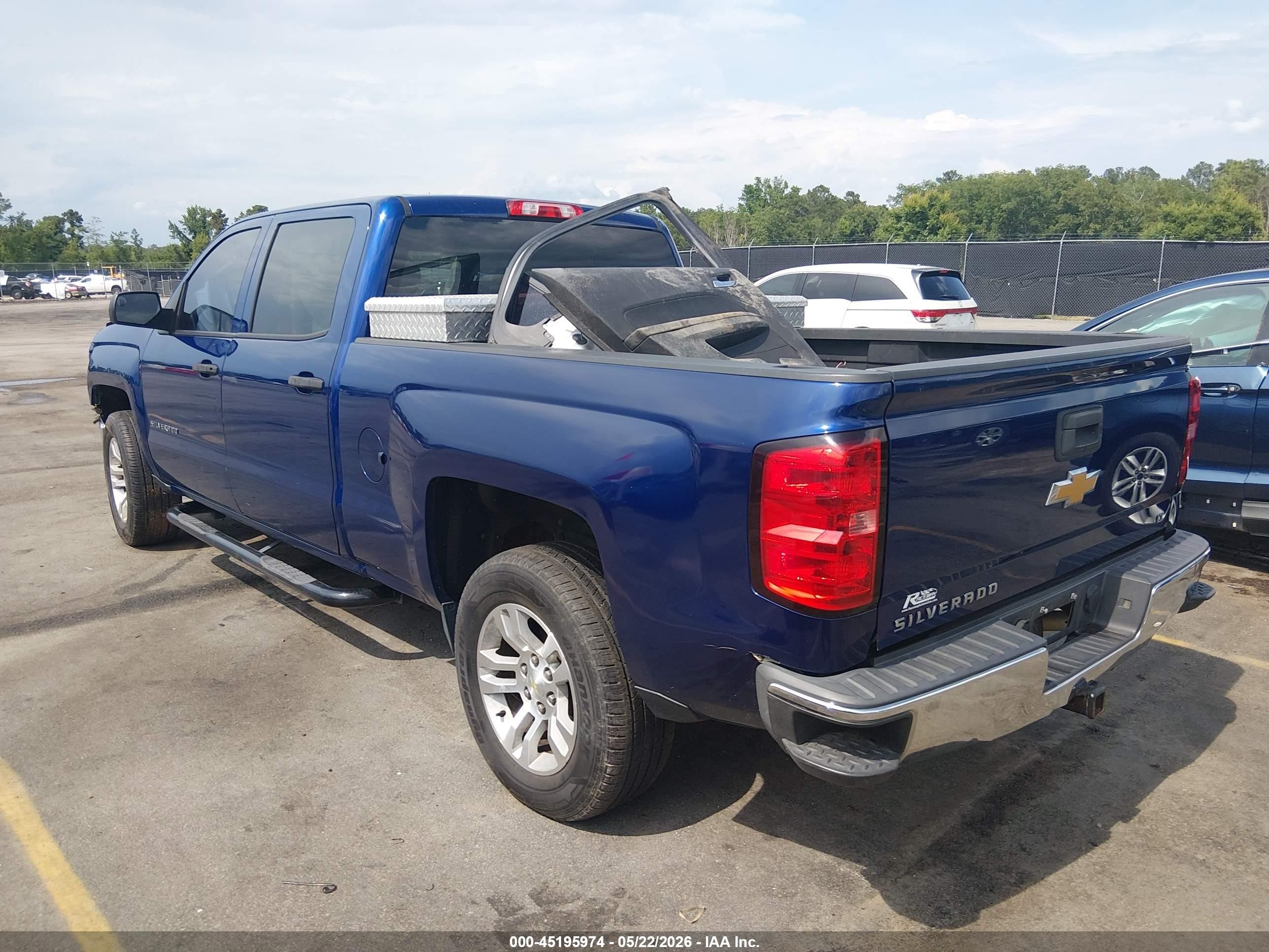 2014 Chevrolet Silverado 1500 1lt Blue vin: 3GCPCREC5EG110154