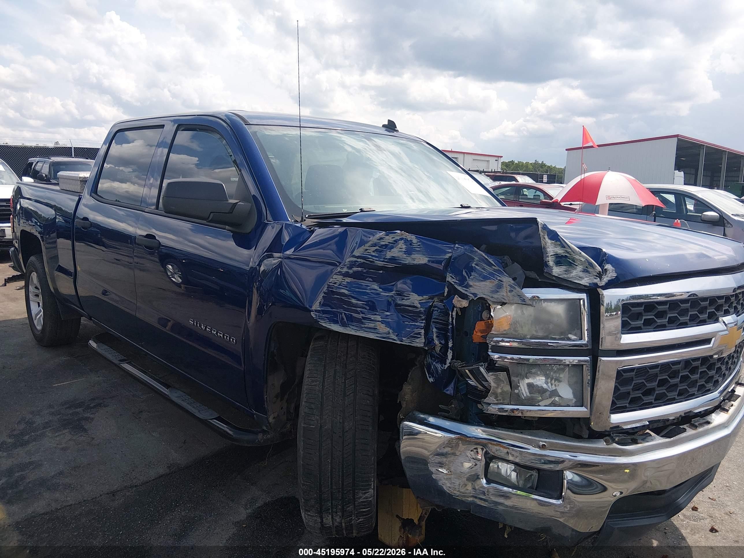 2014 Chevrolet Silverado 1500 1lt Blue vin: 3GCPCREC5EG110154