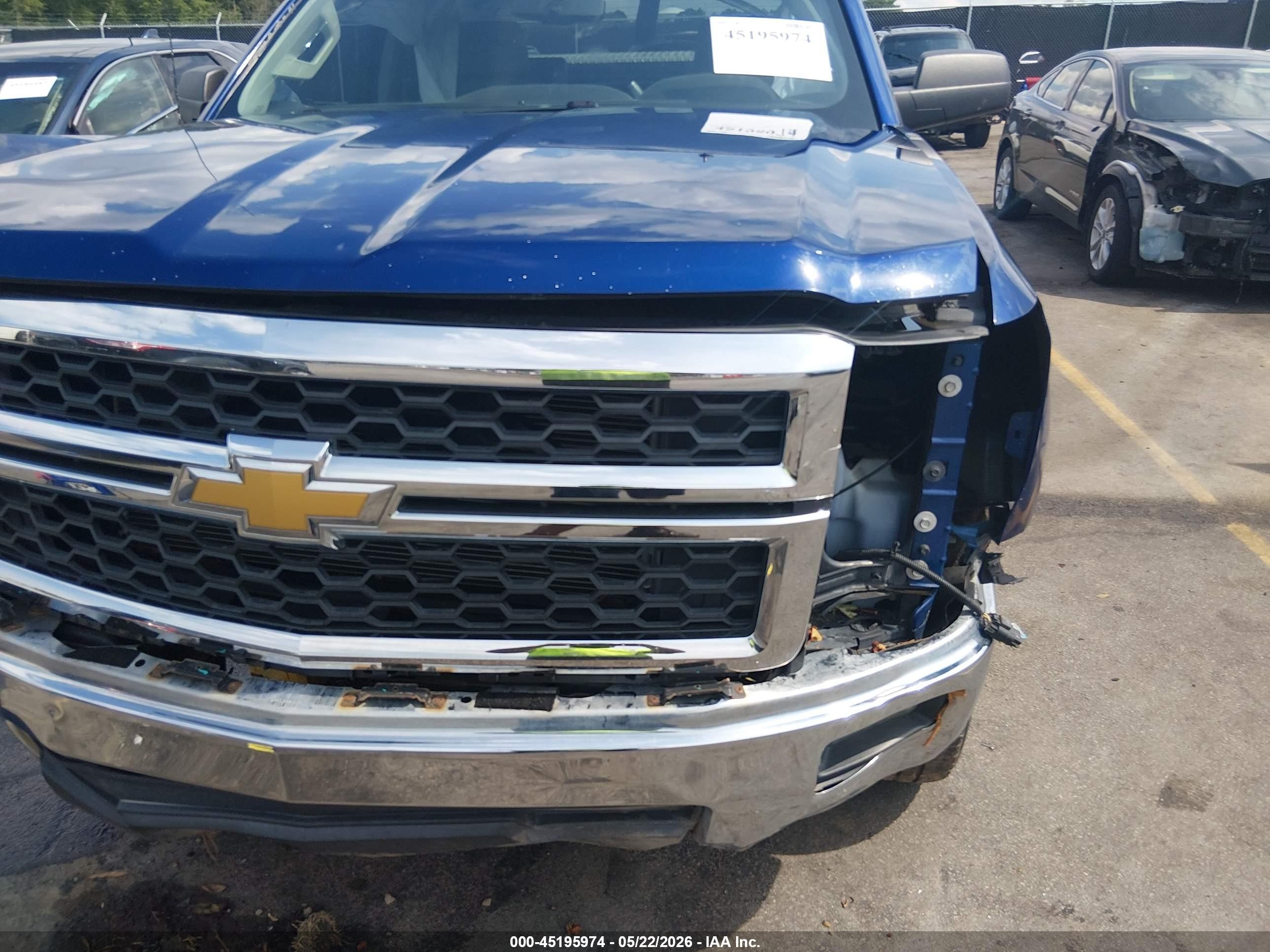 2014 Chevrolet Silverado 1500 1lt Blue vin: 3GCPCREC5EG110154