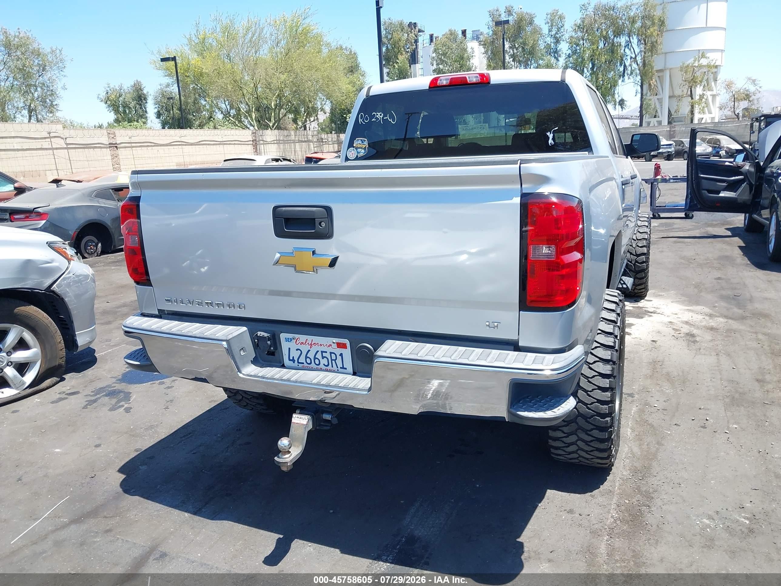 2014 Chevrolet Silverado 1500 Lt Silver vin: 3GCPCREC5EG152288