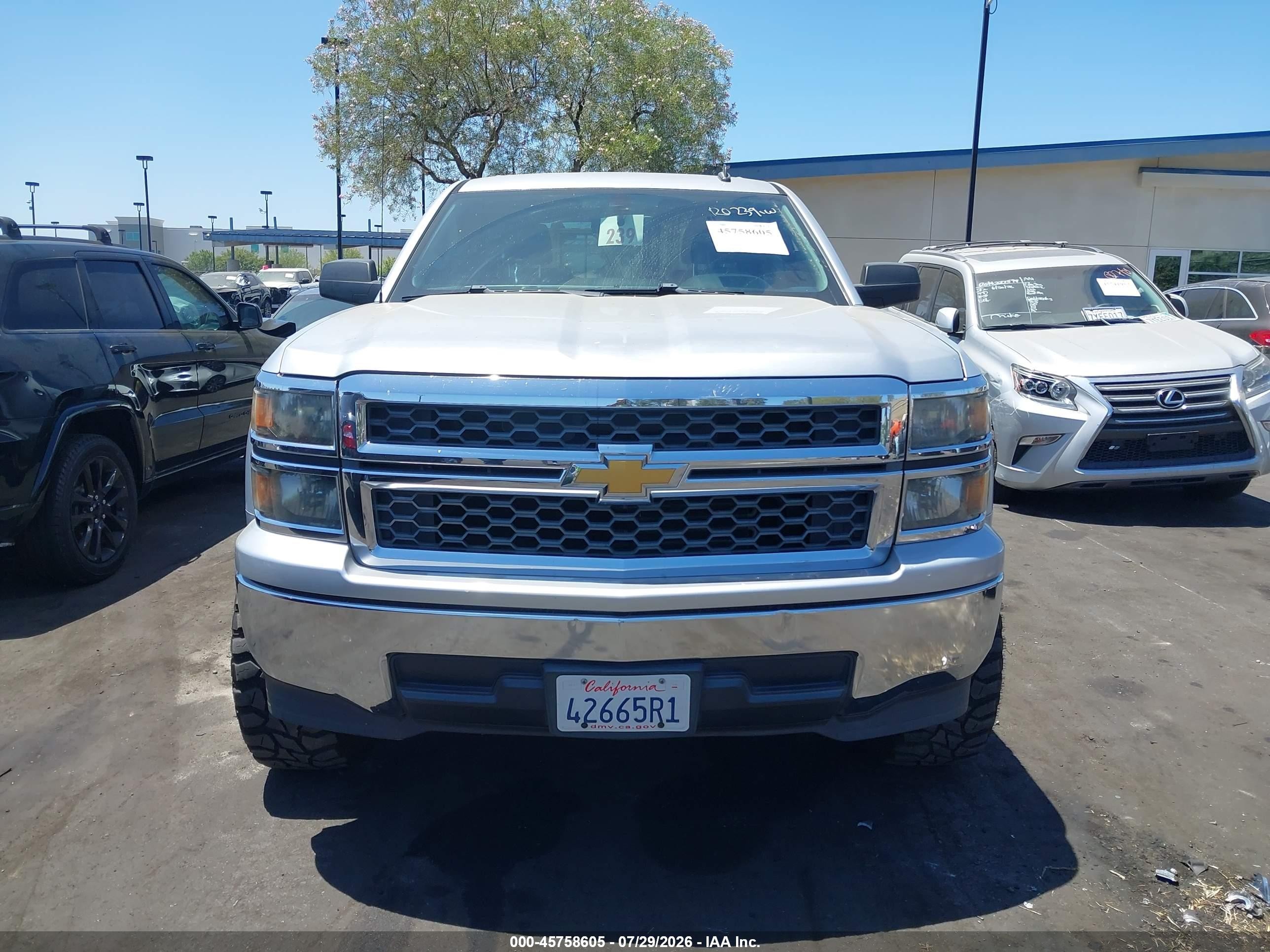 2014 Chevrolet Silverado 1500 Lt Silver vin: 3GCPCREC5EG152288